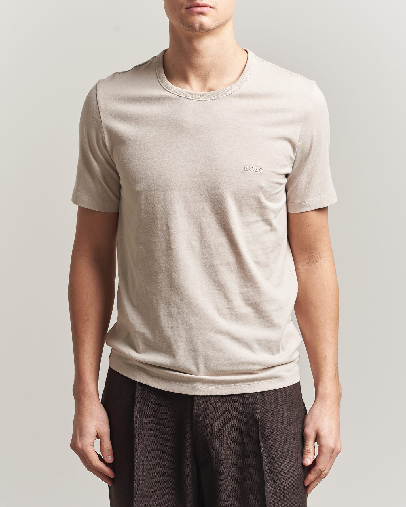 Mies | T-paidat | BOSS BLACK | 3-Pack Crew Neck T-Shirt Grey/Beige/Black