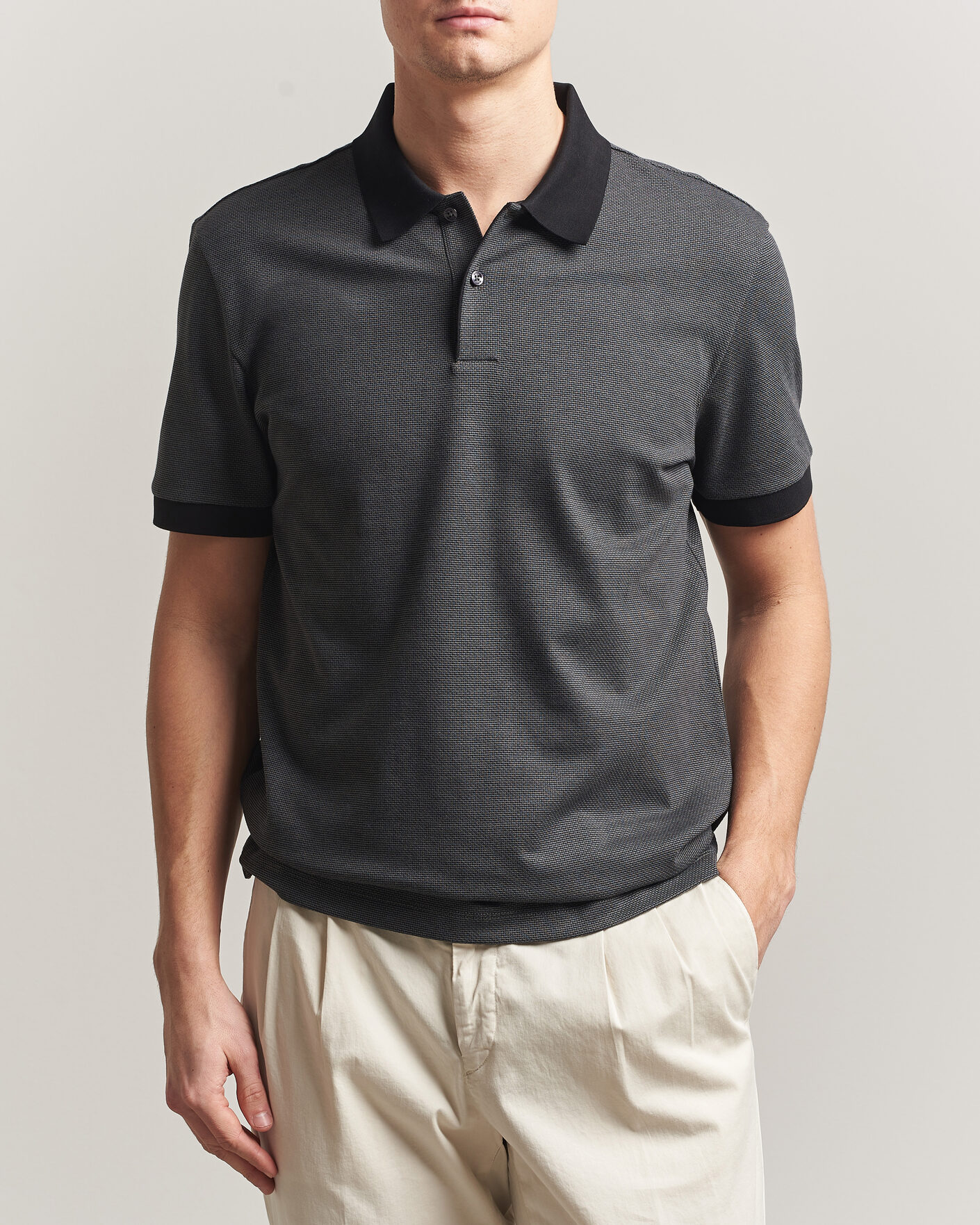 Mies | Pikeet | BOSS BLACK | Parlay Jersey Polo Black