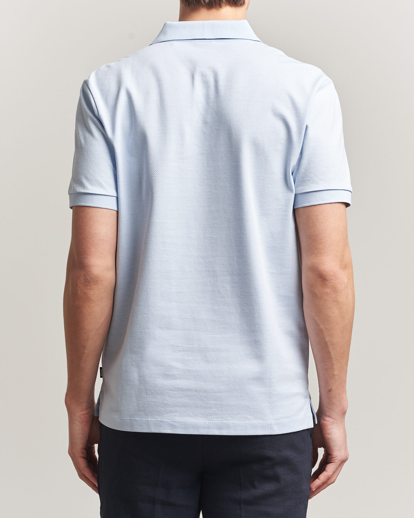 Mies | Pikeet | BOSS BLACK | Parlay Jersey Polo Light Blue