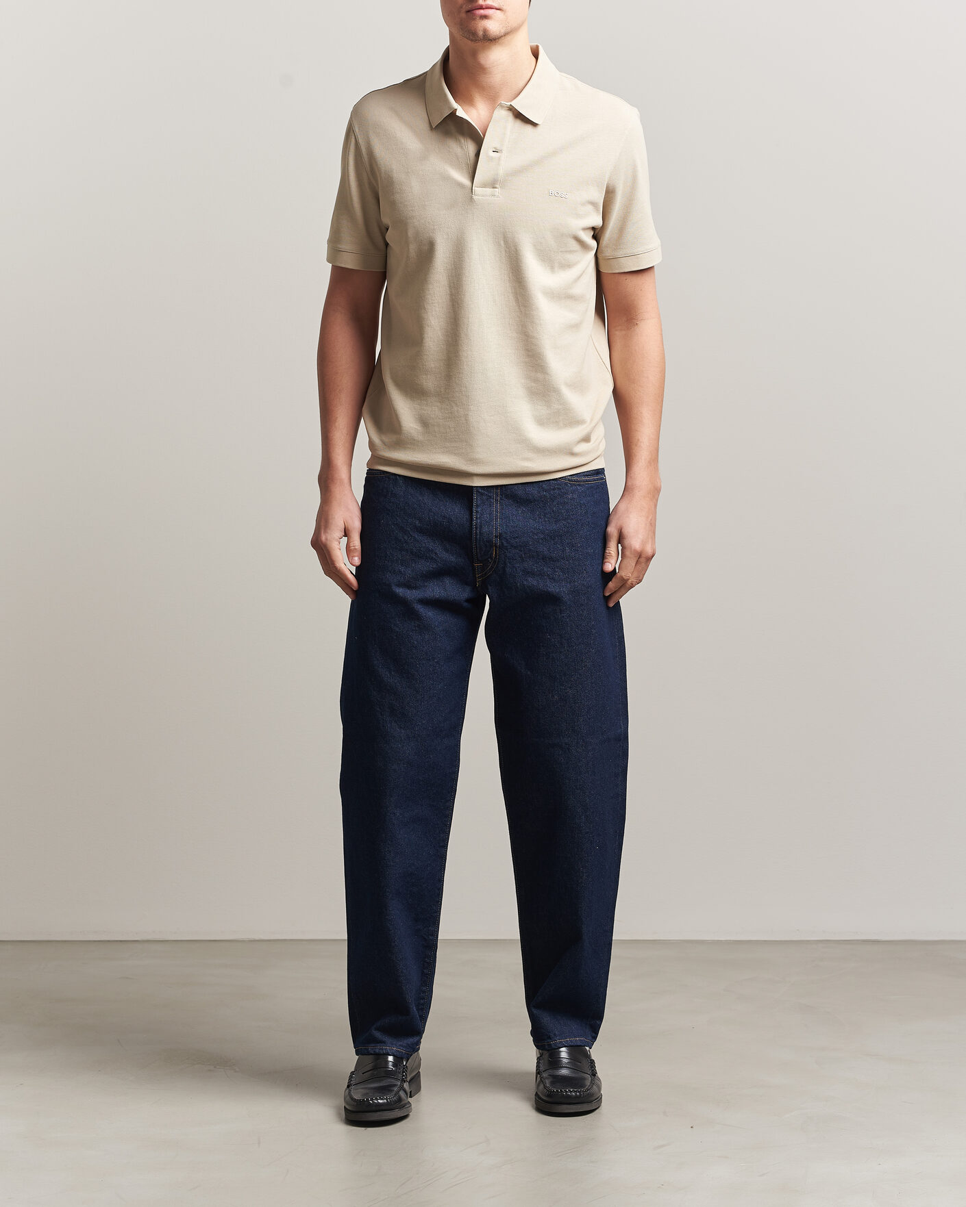Mies | Pikeet | BOSS BLACK | Pallas Polo Open Beige