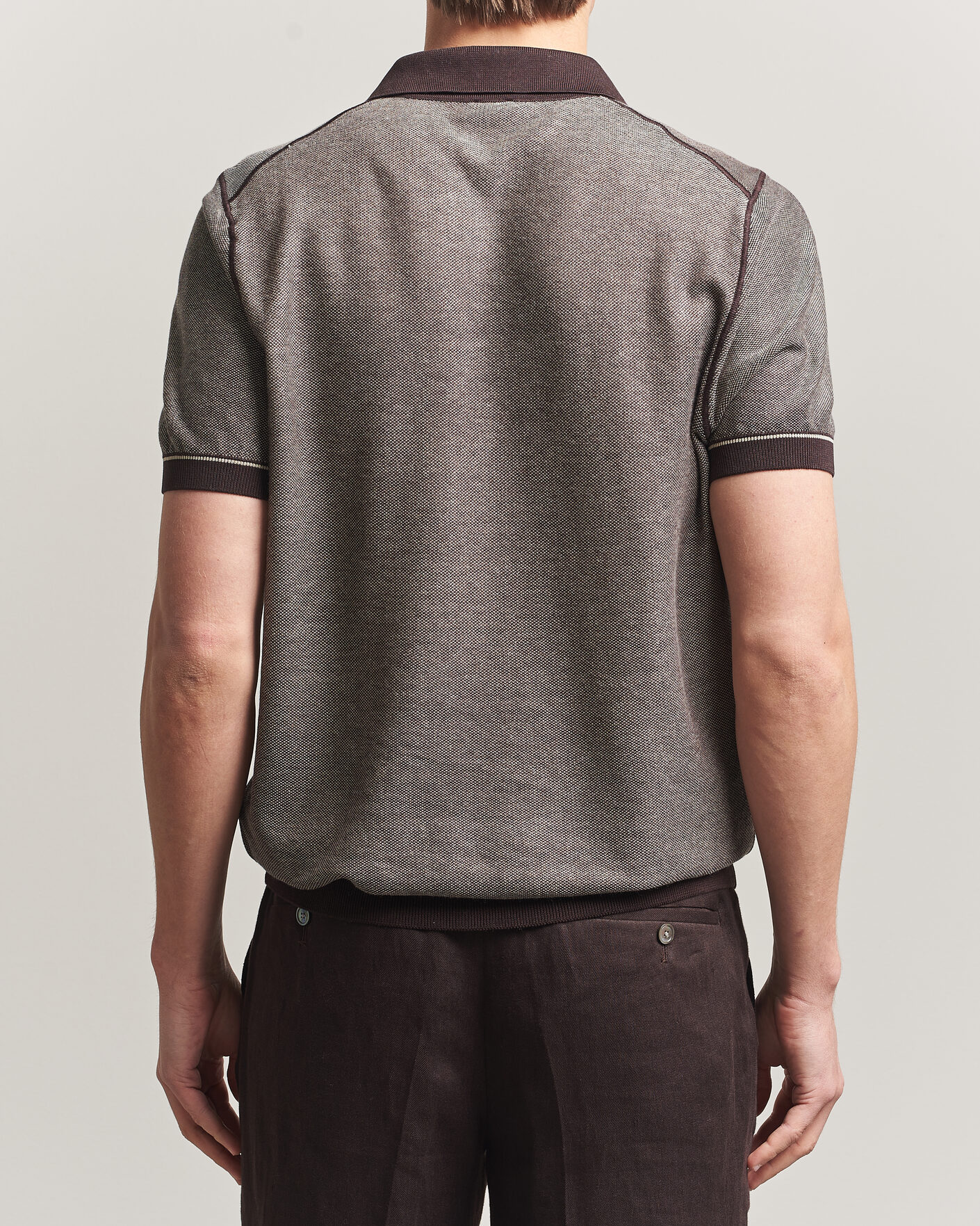 Mies | Pikeet | BOSS BLACK | Narciso Knitted Polo Dark Brown
