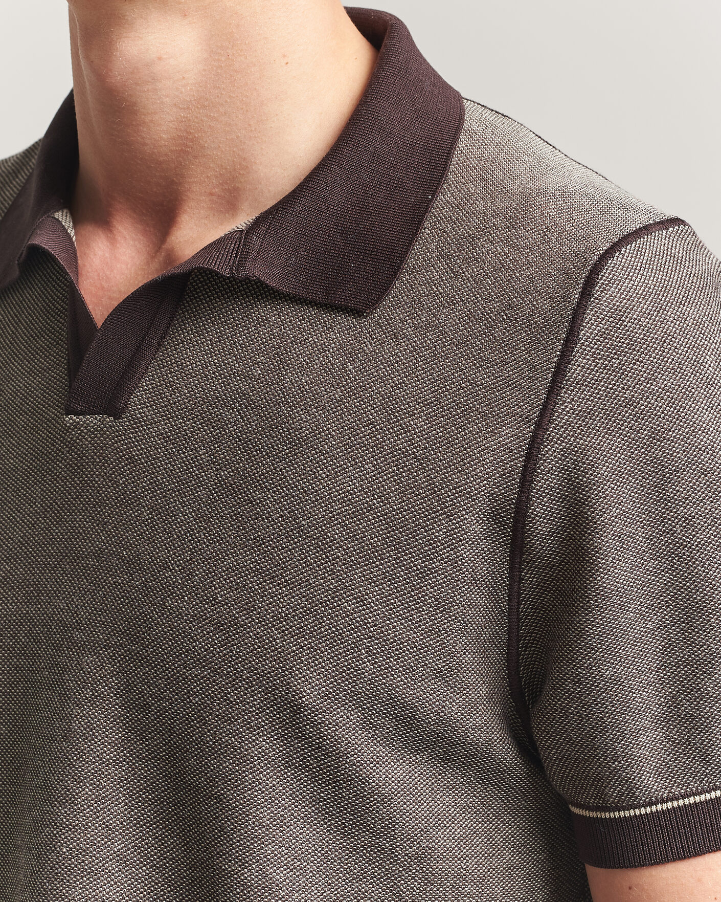 Mies | Pikeet | BOSS BLACK | Narciso Knitted Polo Dark Brown