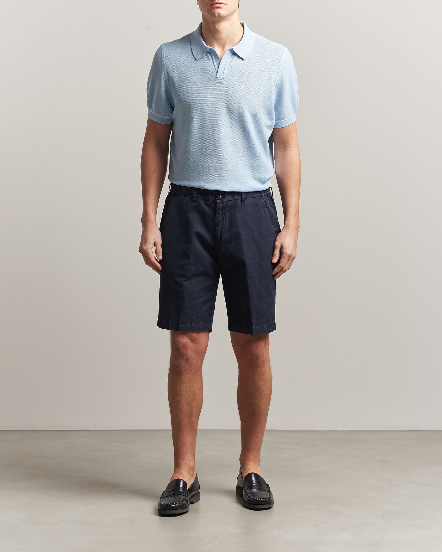 Mies | Pikeet | BOSS BLACK | Narciso Knitted Polo Light Blue