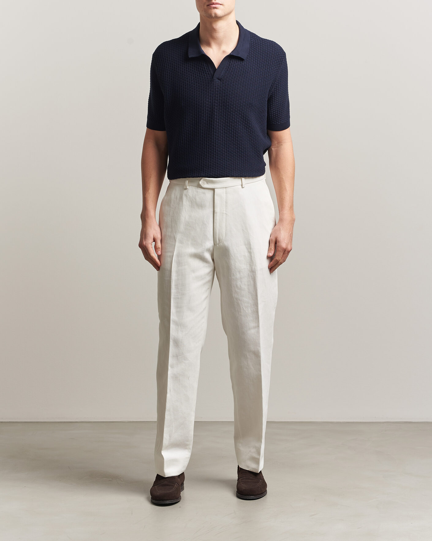 Mies | Pikeet | BOSS BLACK | Natalo Structured Knitted Polo Dark Blue
