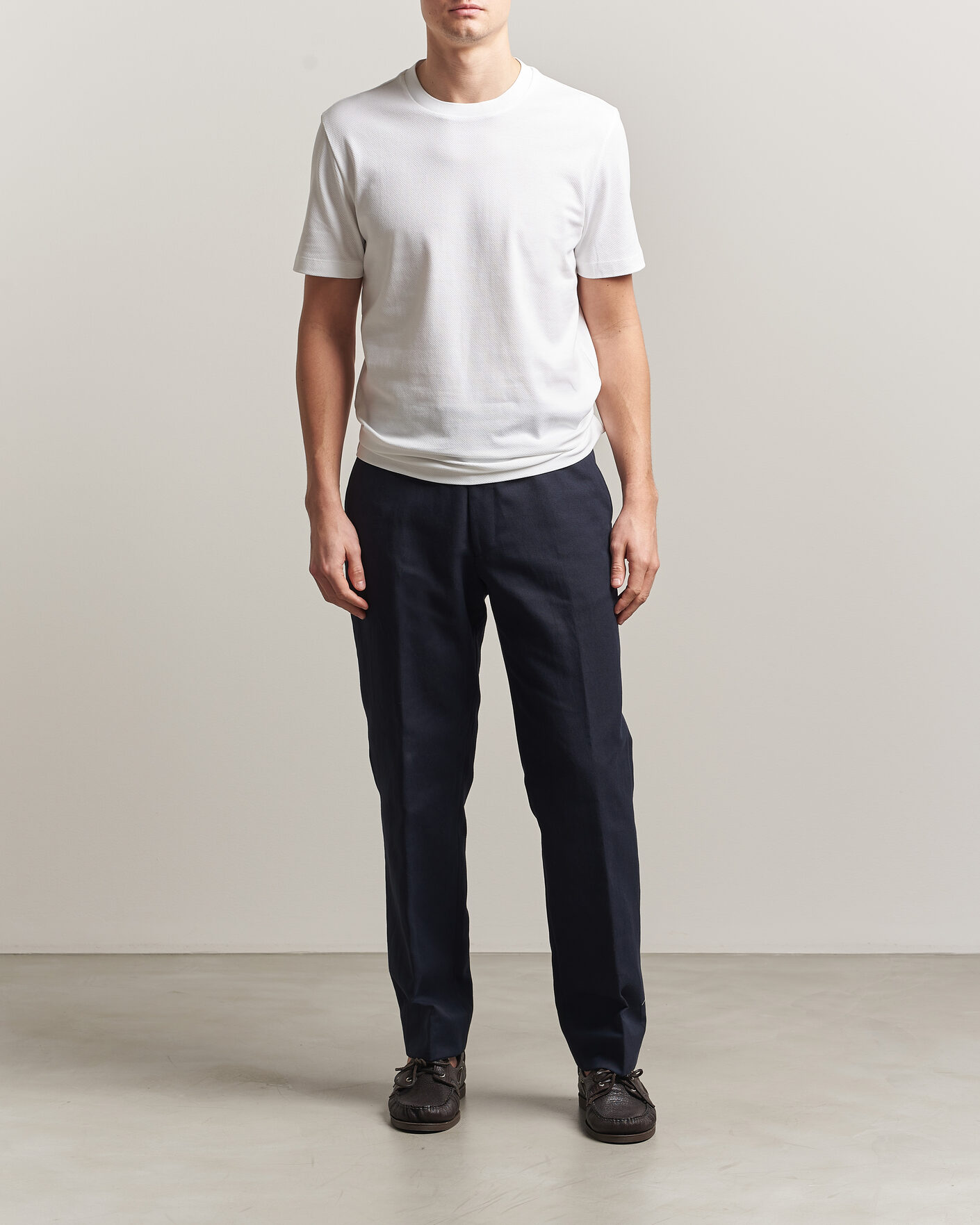 Mies | T-paidat | BOSS BLACK | Thompson Structured T-Shirt White