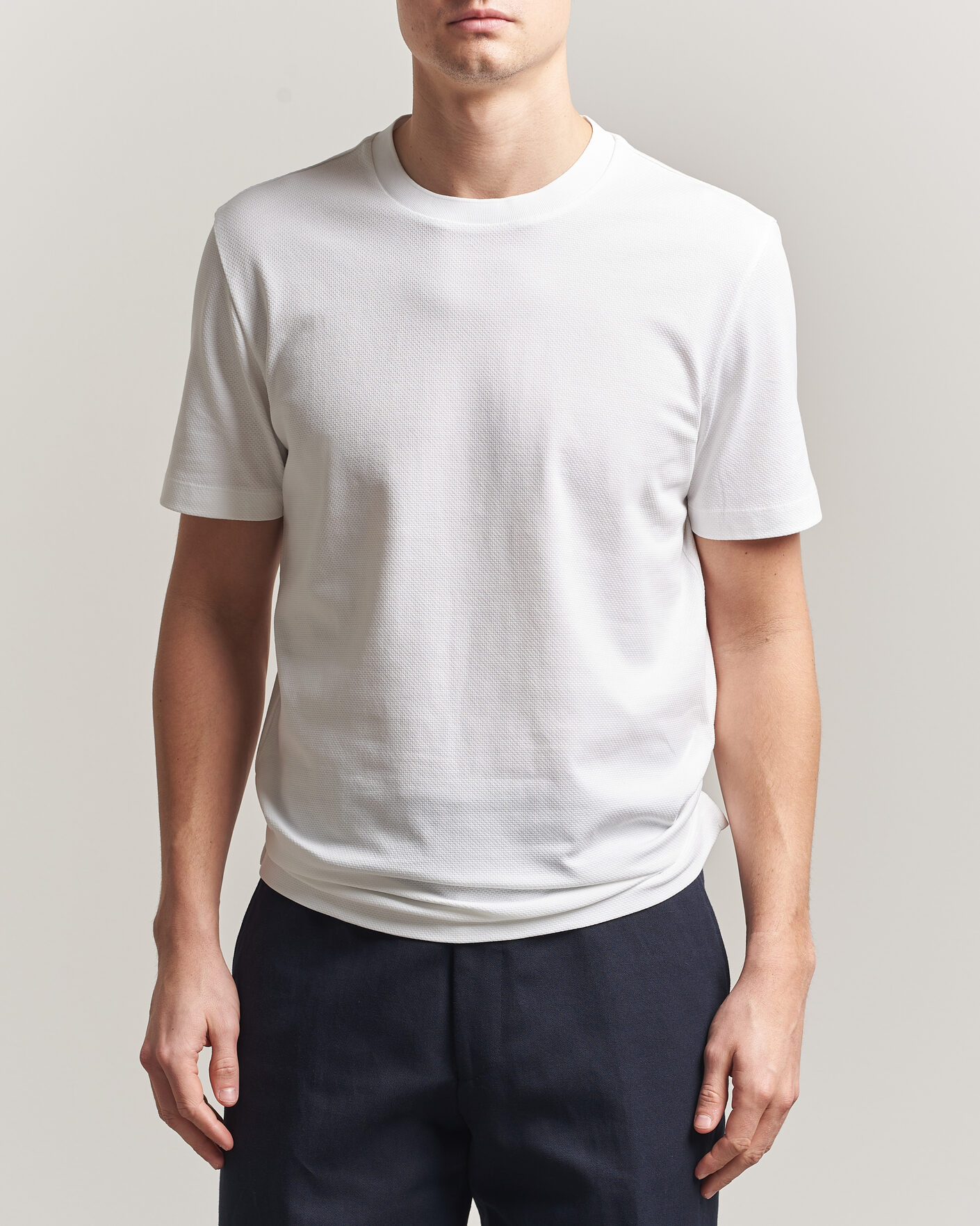 Mies | T-paidat | BOSS BLACK | Thompson Structured T-Shirt White