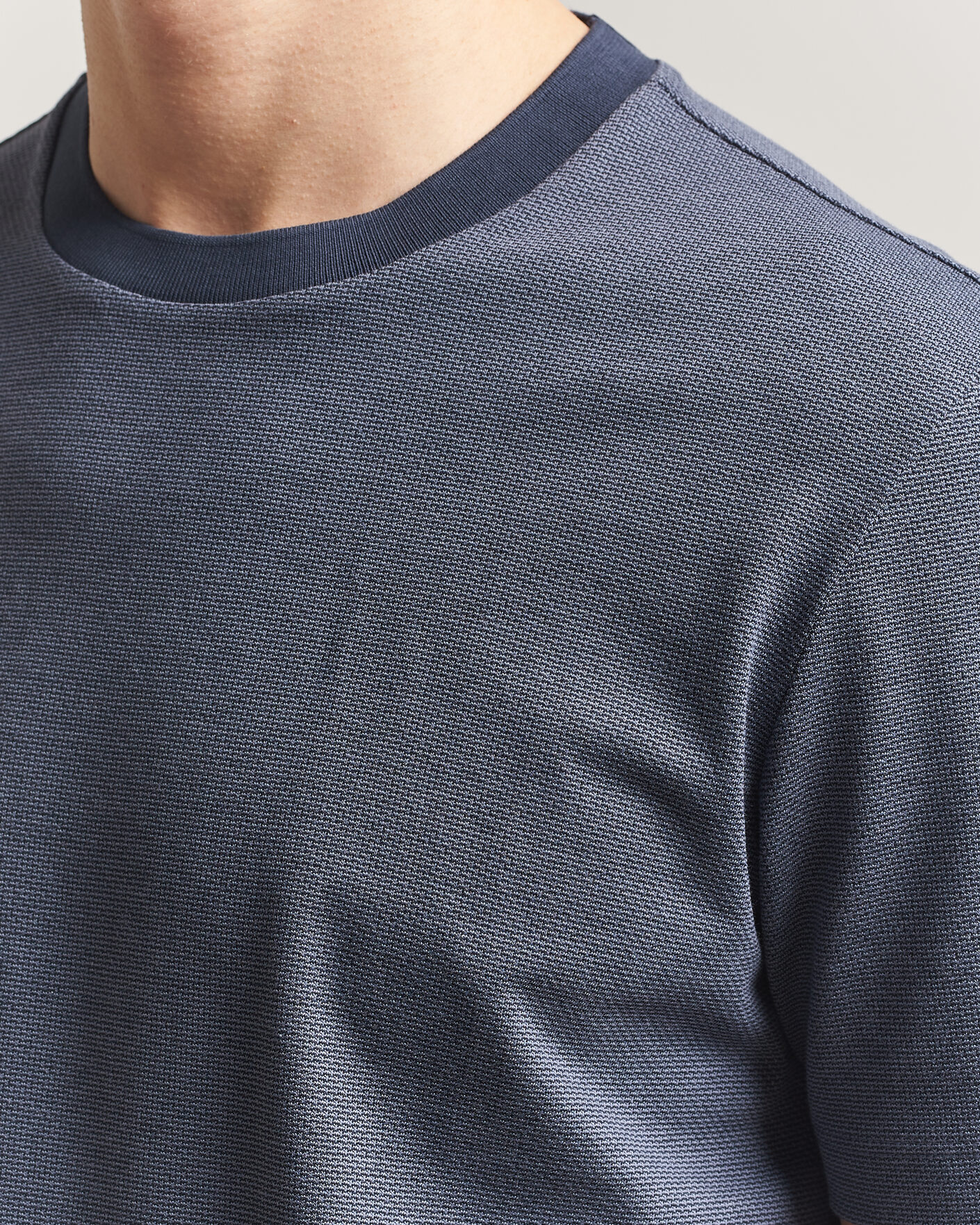 Mies | T-paidat | BOSS BLACK | Thompson Structured T-Shirt Dark Blue