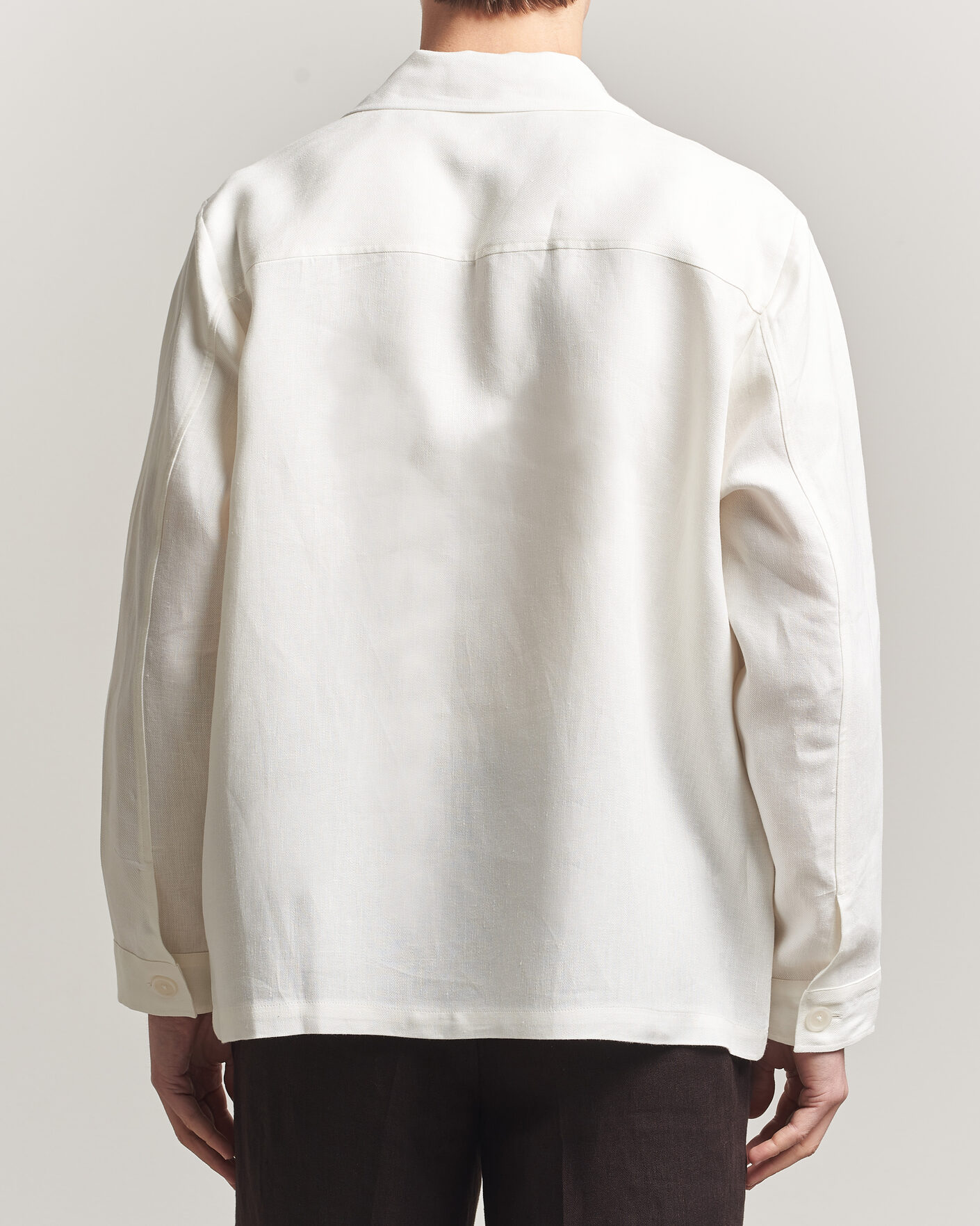 Mies | Kauluspaidat | BOSS BLACK | Cai Linen Overshirt White