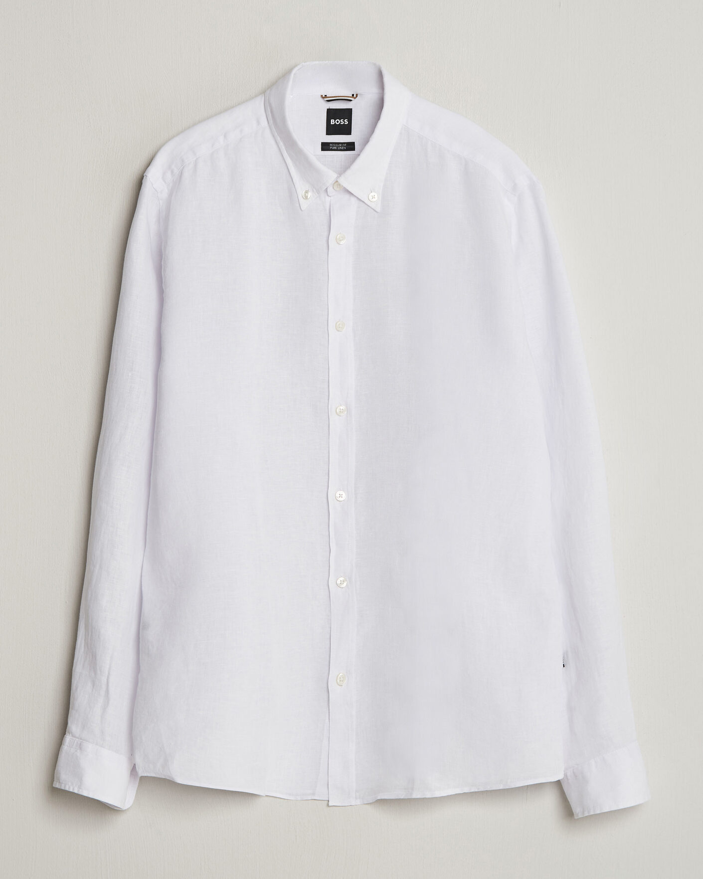 Mies | Kauluspaidat | BOSS BLACK | Liam Linen Shirt White