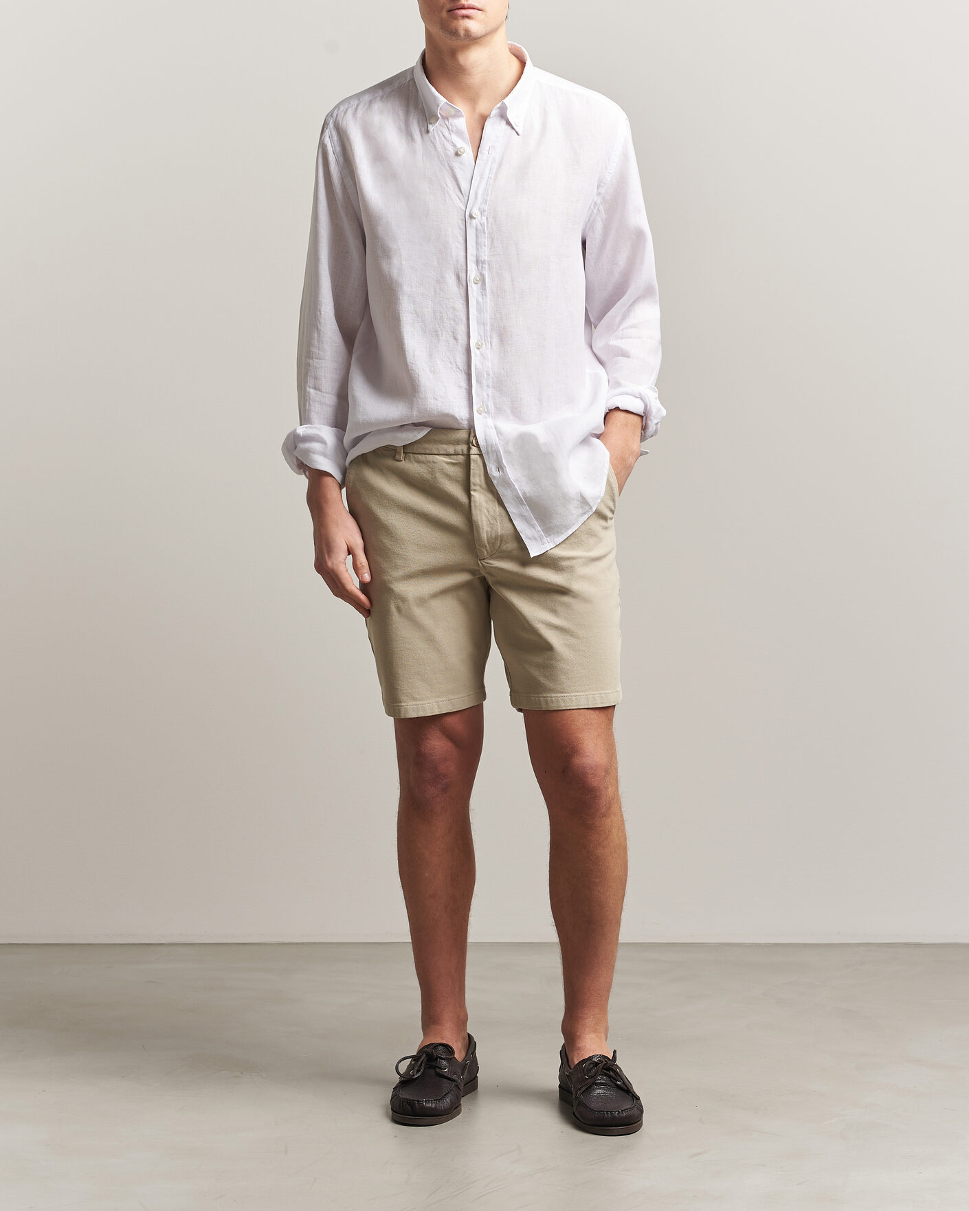 Mies | Kauluspaidat | BOSS BLACK | Liam Linen Shirt White