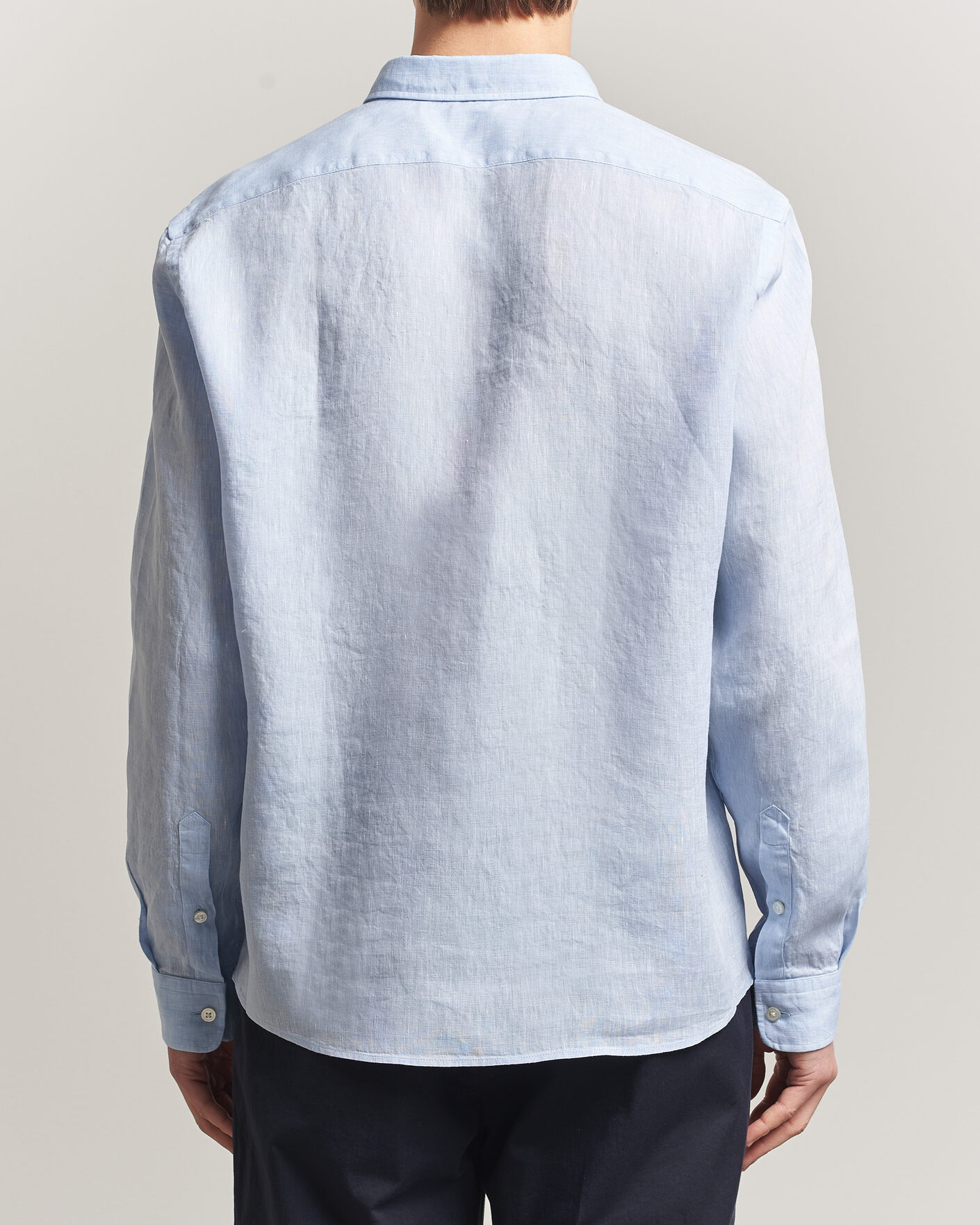 Mies | Kauluspaidat | BOSS BLACK | Liam Linen Shirt Light Blue