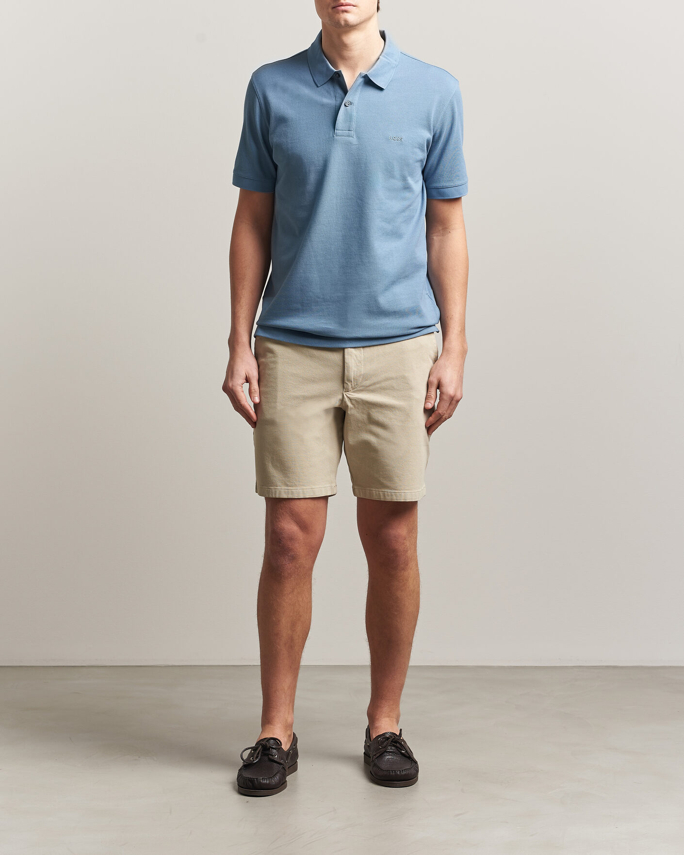 Mies | Shortsit | BOSS BLACK | Kane Cotton Chino Shorts Open Beige