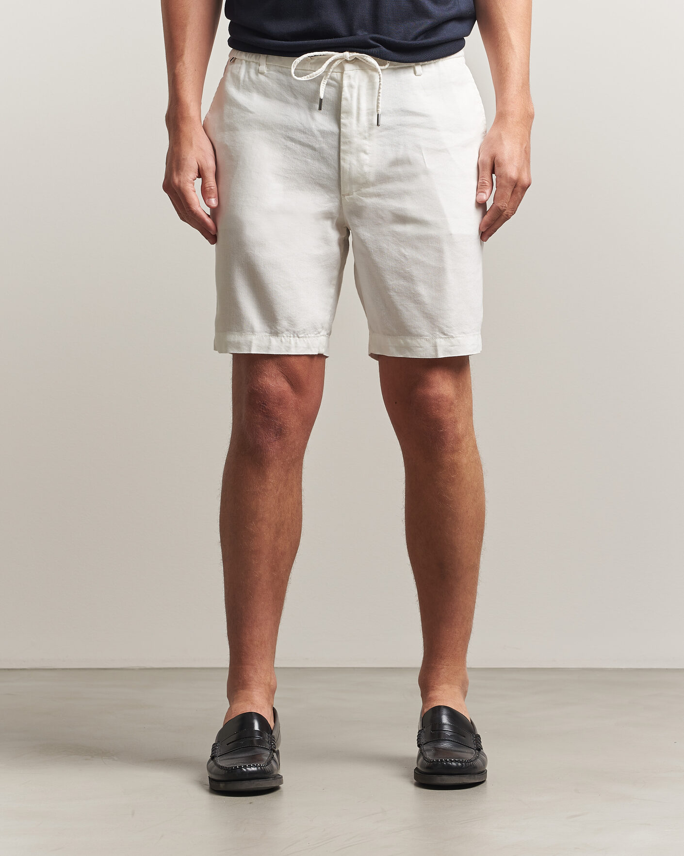 Mies | Shortsit | BOSS BLACK | Kane Linen Drawstring Shorts White