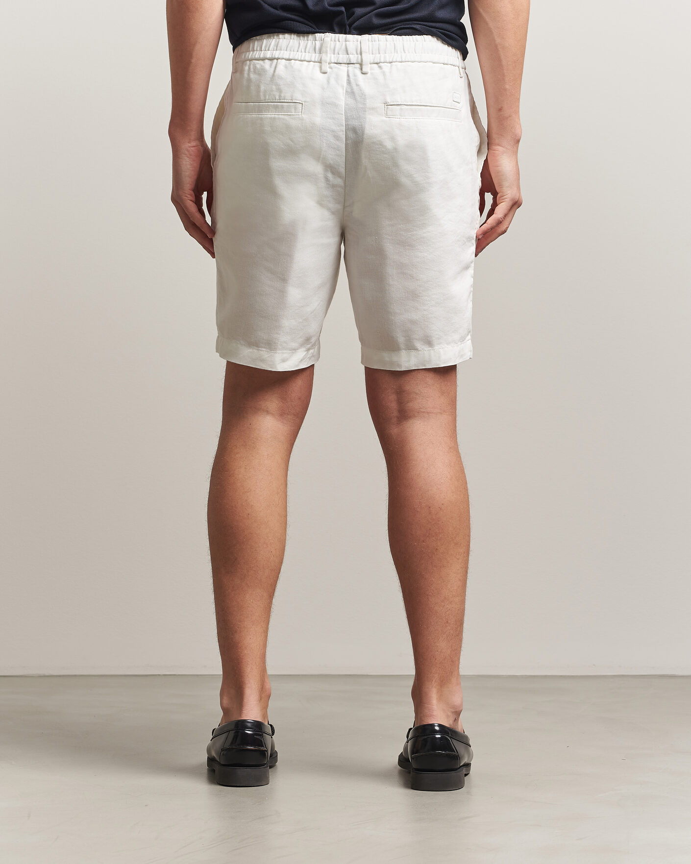 Mies | Shortsit | BOSS BLACK | Kane Linen Drawstring Shorts White
