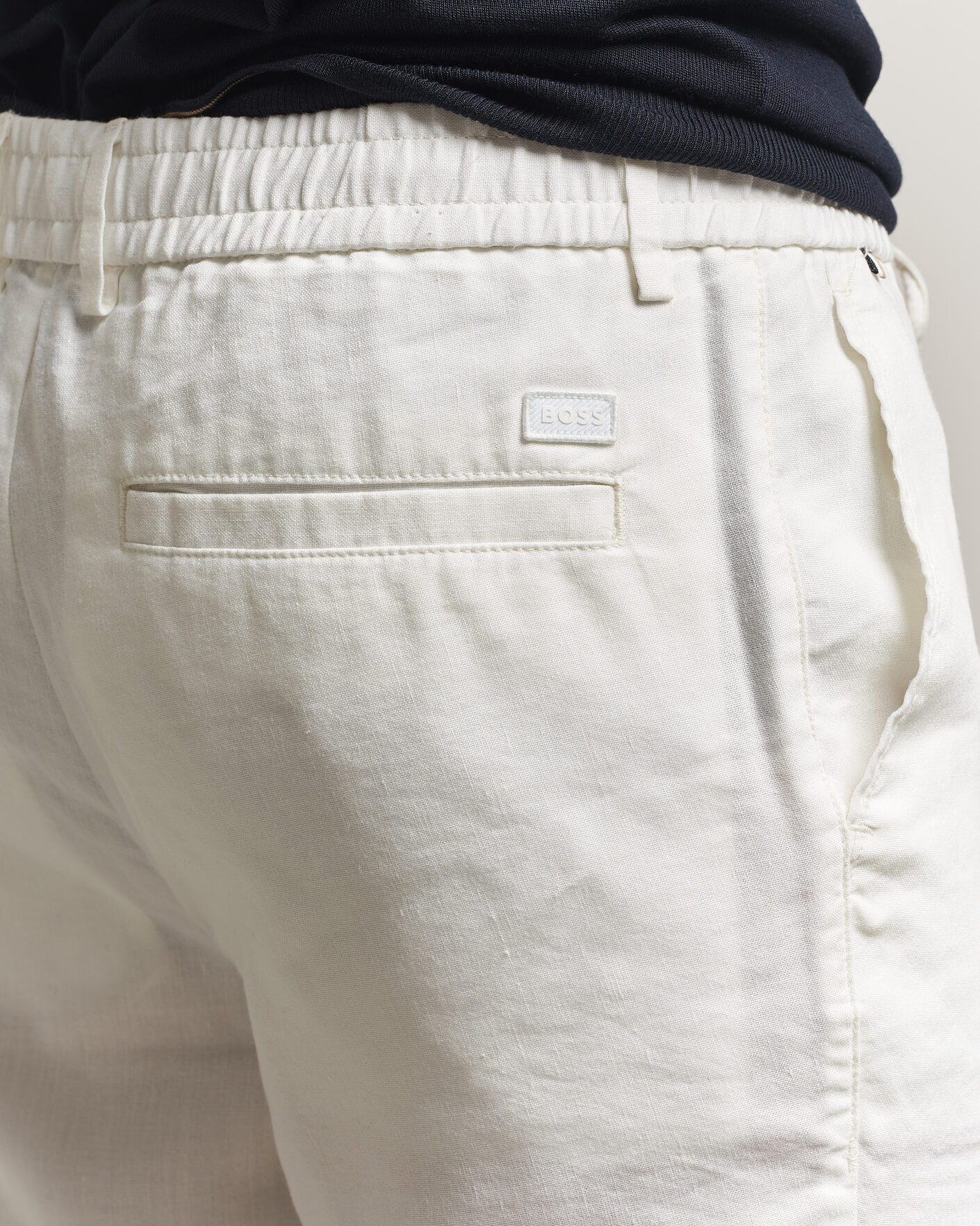 Mies | Shortsit | BOSS BLACK | Kane Linen Drawstring Shorts White
