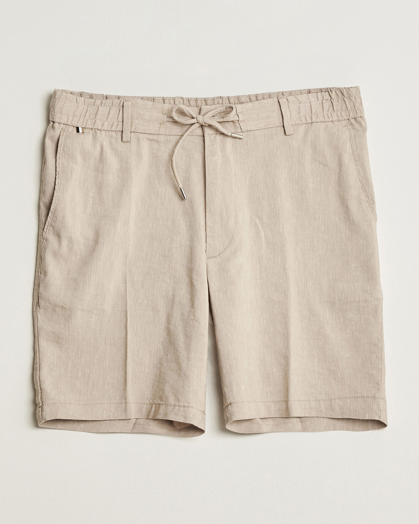 Mies | Shortsit | BOSS BLACK | Kane Linen Drawstring Shorts Open Beige