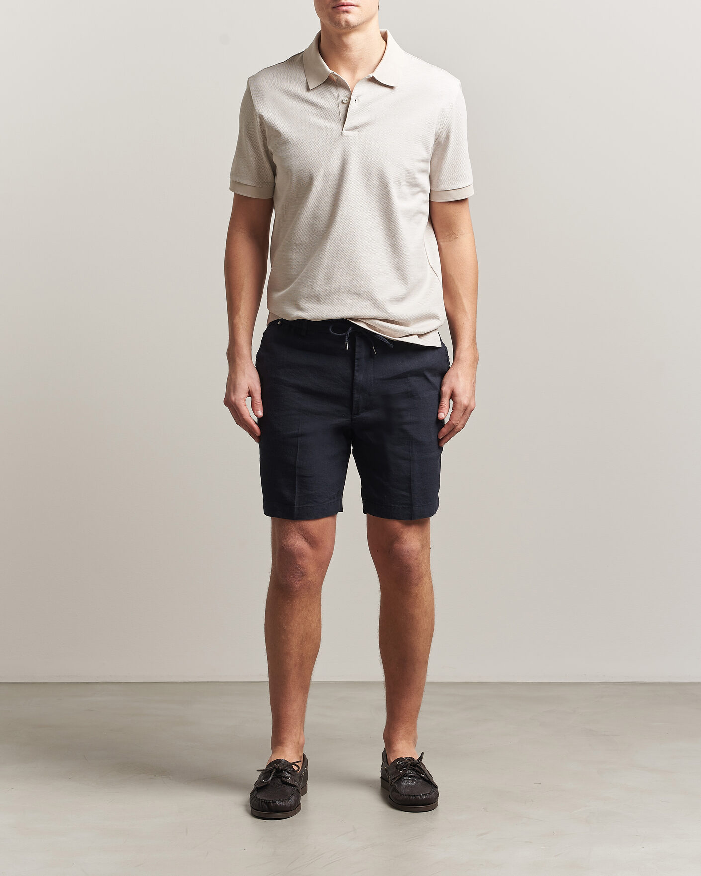 Mies | Shortsit | BOSS BLACK | Kane Linen Drawstring Shorts Dark Blue