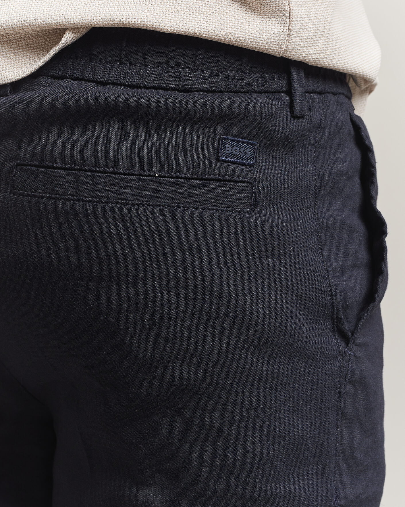 Mies | Shortsit | BOSS BLACK | Kane Linen Drawstring Shorts Dark Blue