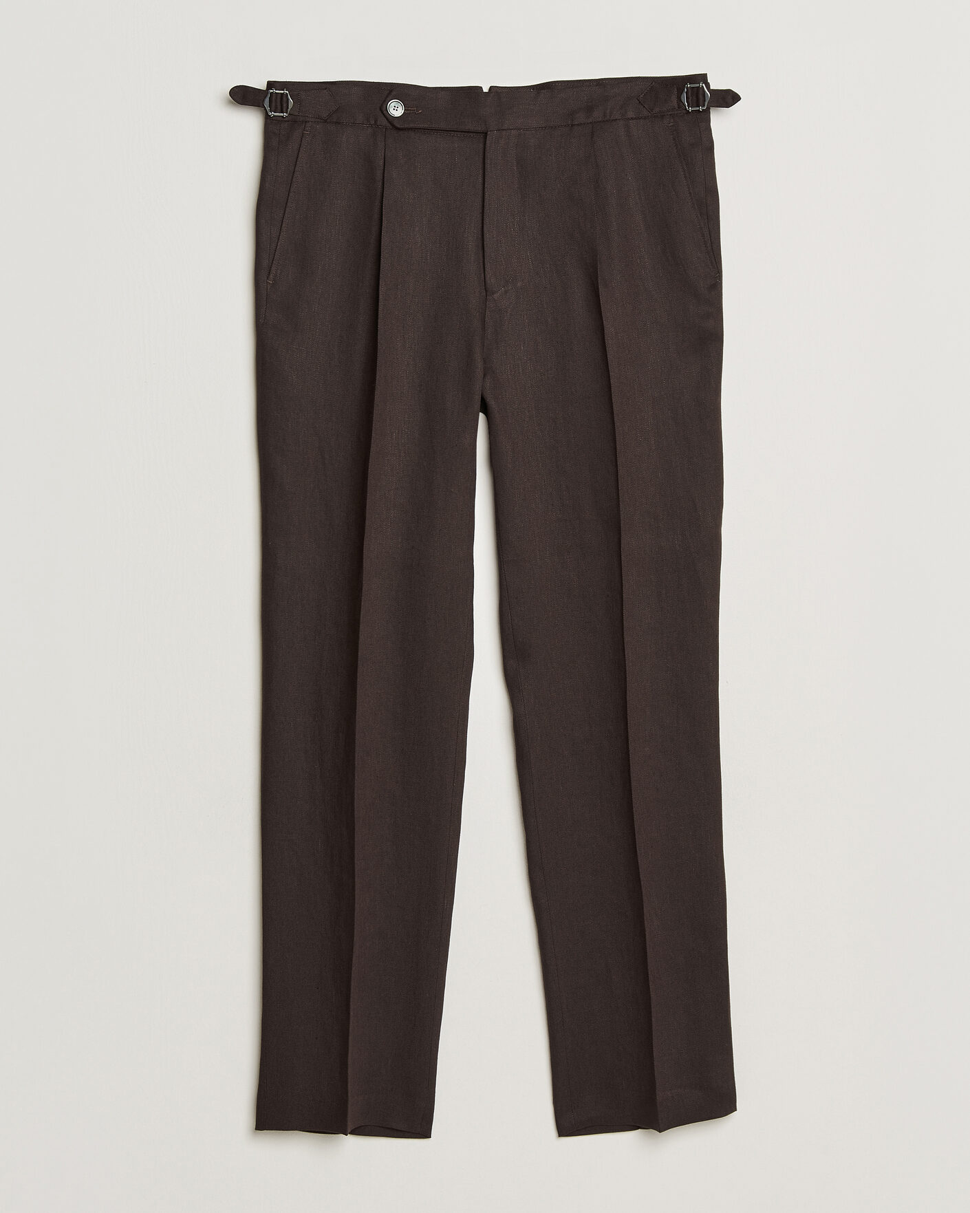 Mies | Housut | BOSS BLACK | Perino Linen Suit Trousers Dark Brown