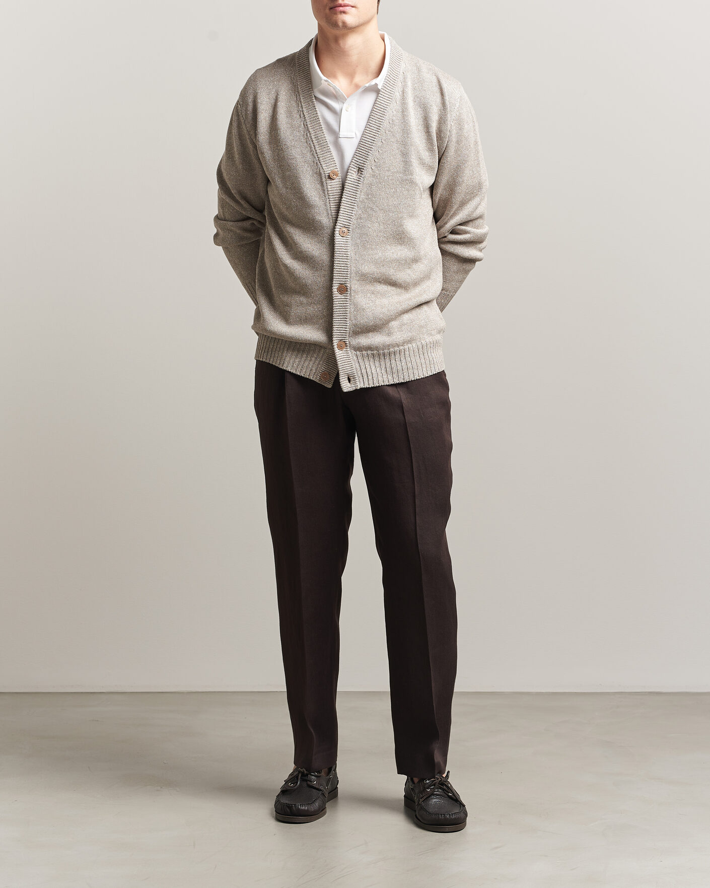 Mies | Housut | BOSS BLACK | Perino Linen Suit Trousers Dark Brown