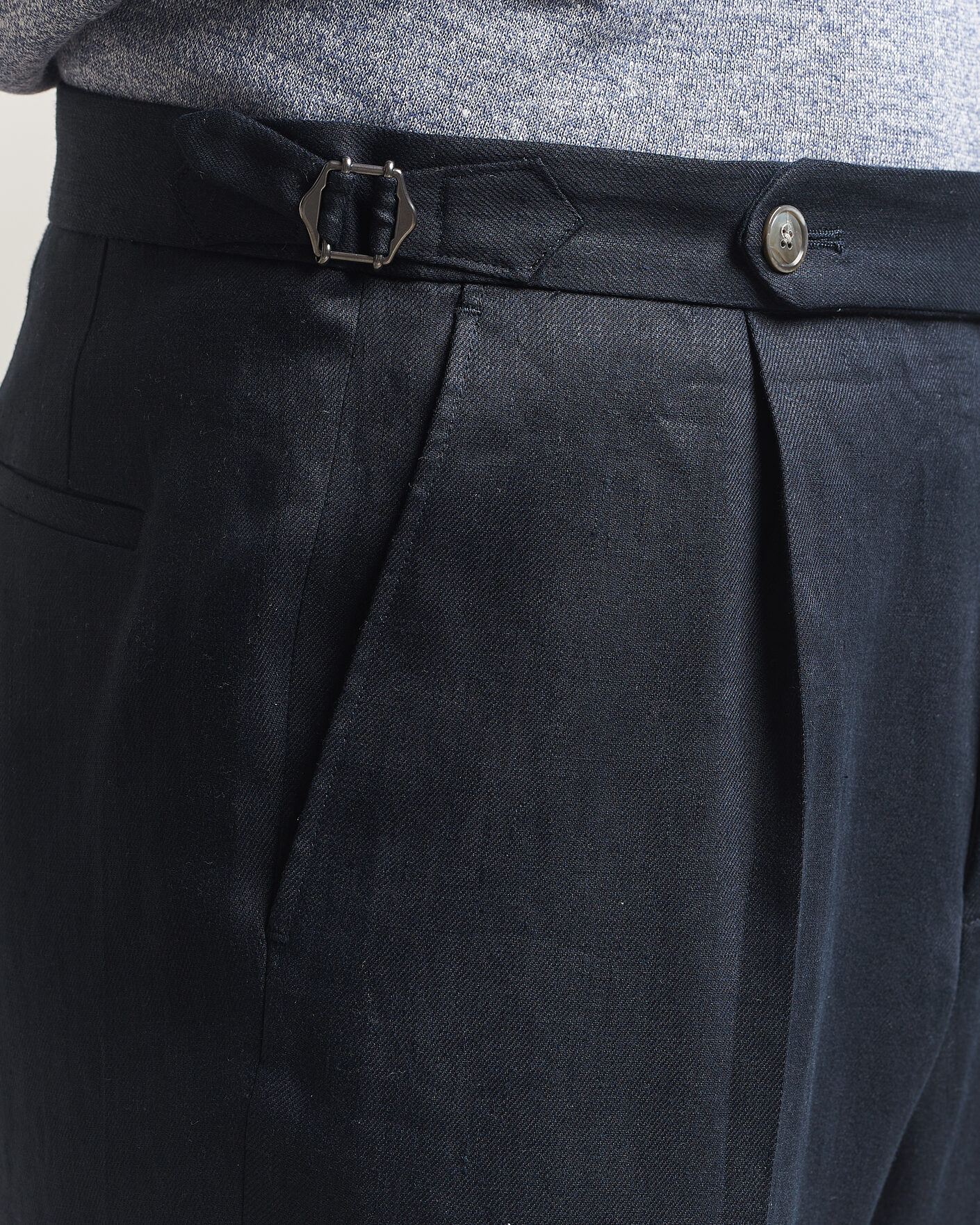 Mies | Housut | BOSS BLACK | Perino Linen Suit Trousers Dark Blue