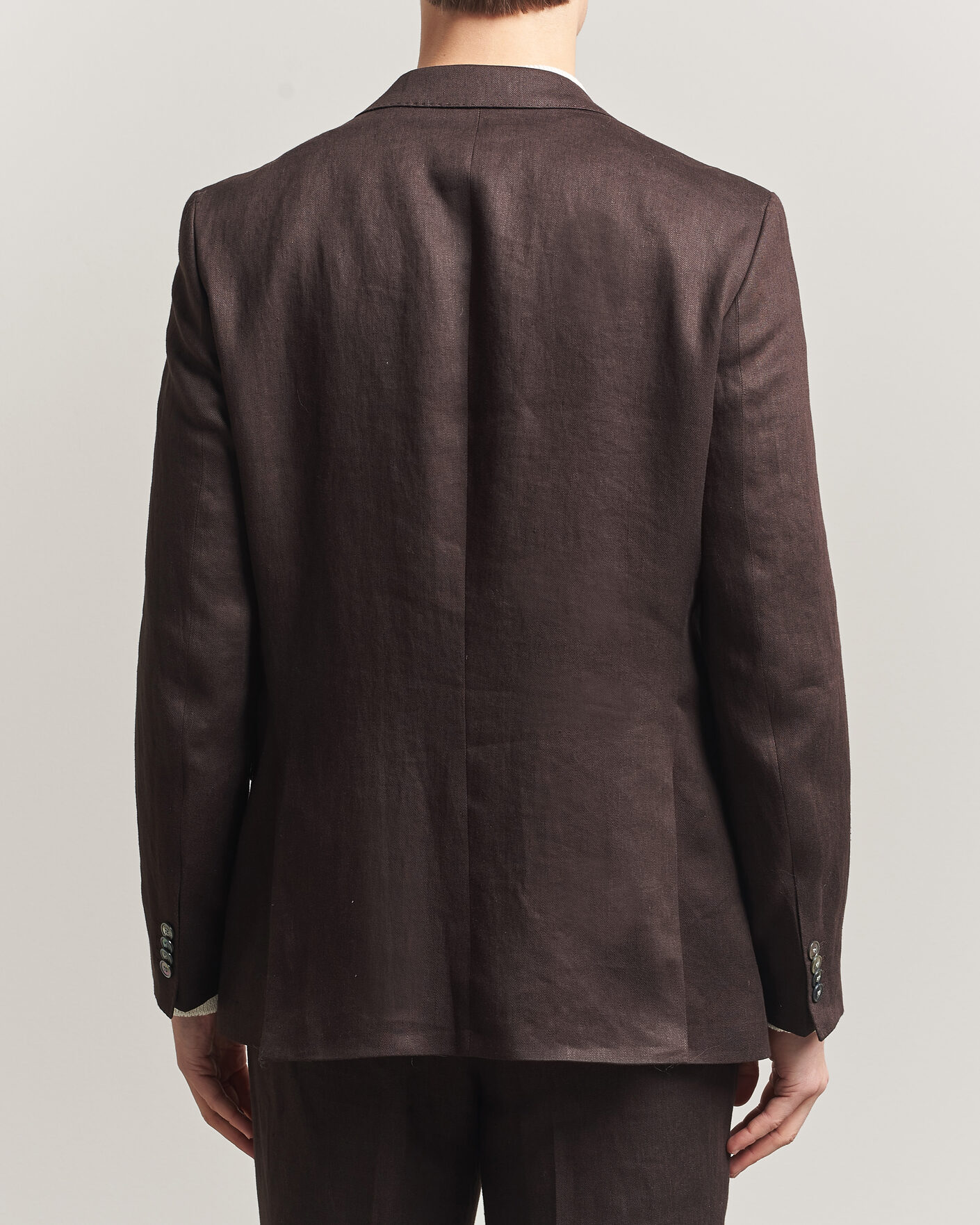 Mies | Pikkutakit | BOSS BLACK | Hutson Linen Suit Blazer Dark Brown
