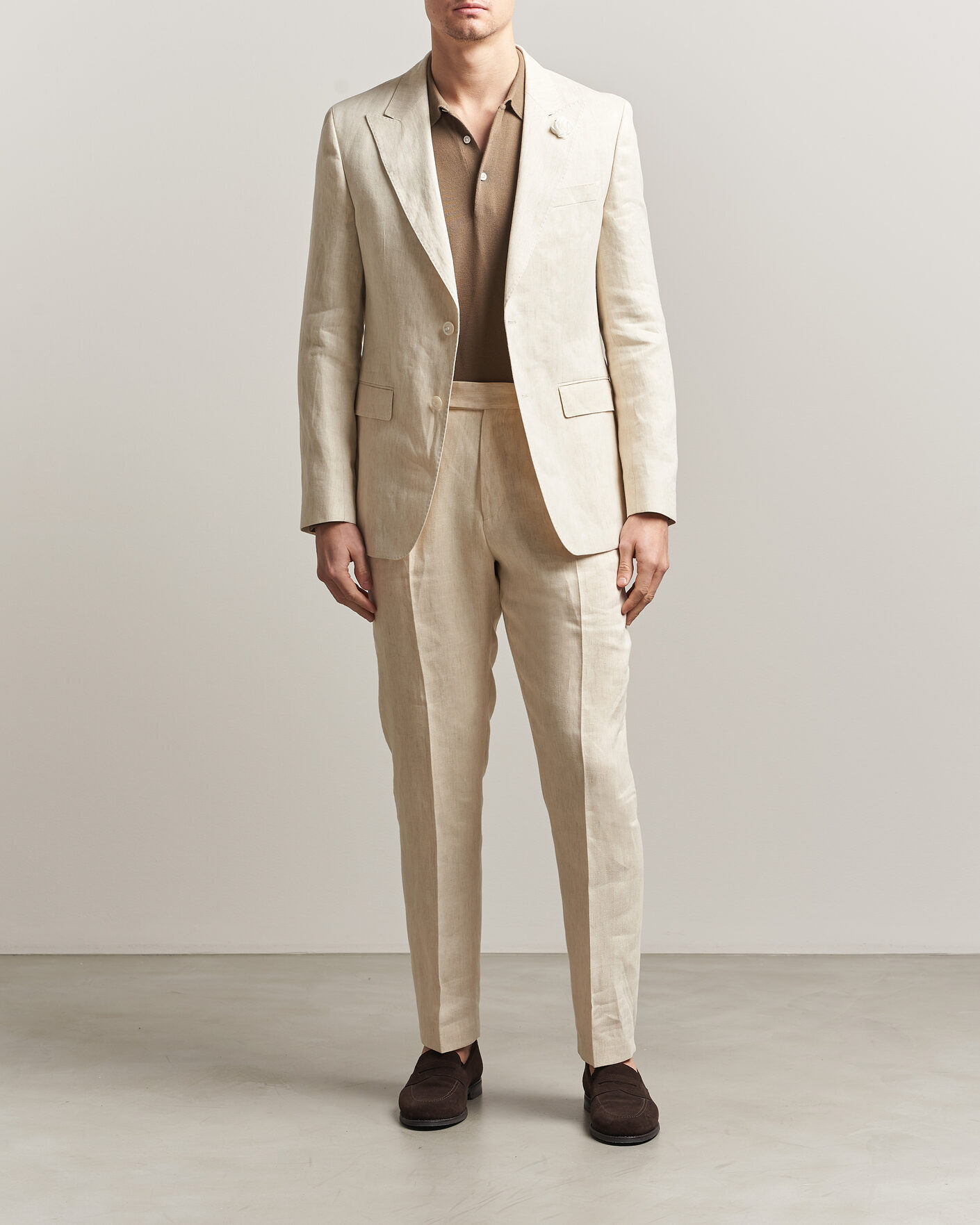 Mies | Pikkutakit | BOSS BLACK | Hutson Linen Suit Blazer Open Beige