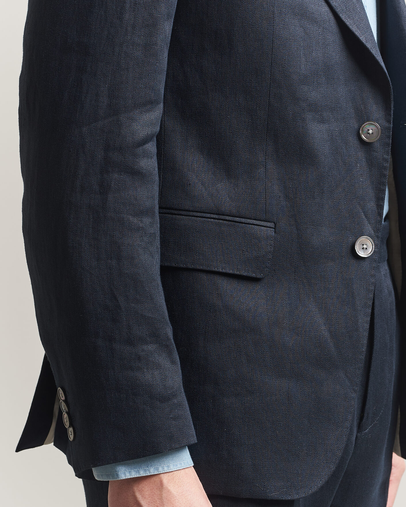 Mies | Pikkutakit | BOSS BLACK | Hutson Linen Suit Blazer Dark Blue