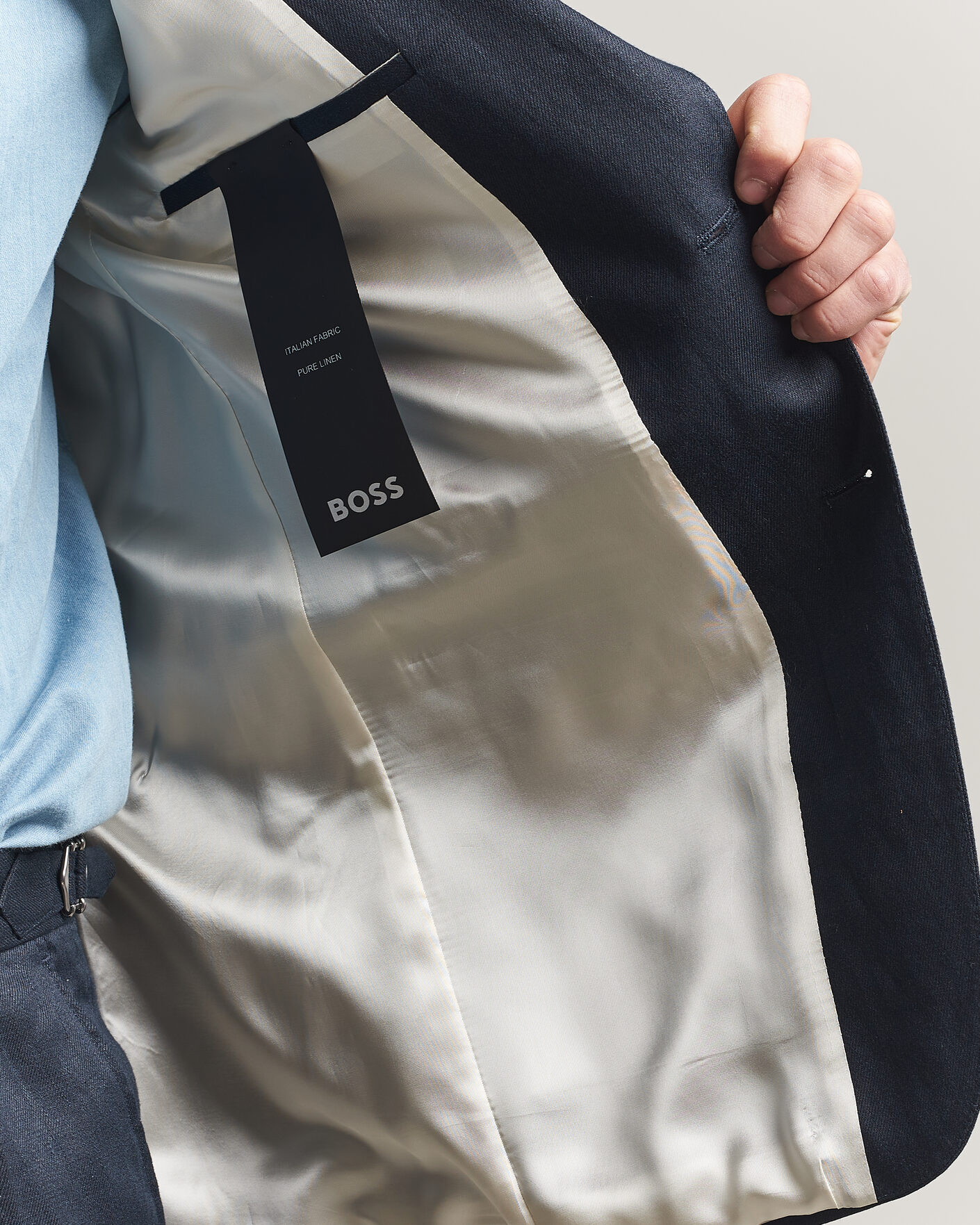 Mies | Pikkutakit | BOSS BLACK | Hutson Linen Suit Blazer Dark Blue