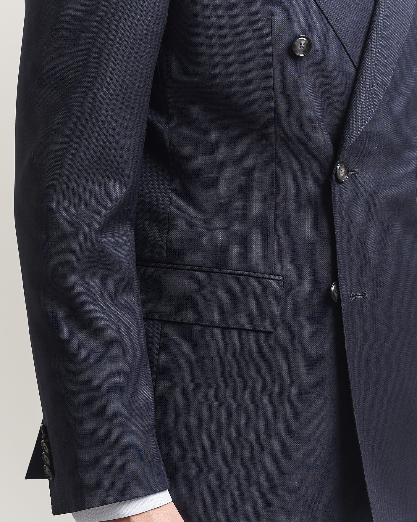 Mies | Puvut | BOSS BLACK | Huge Wool Double Breasted Suit Dark Blue