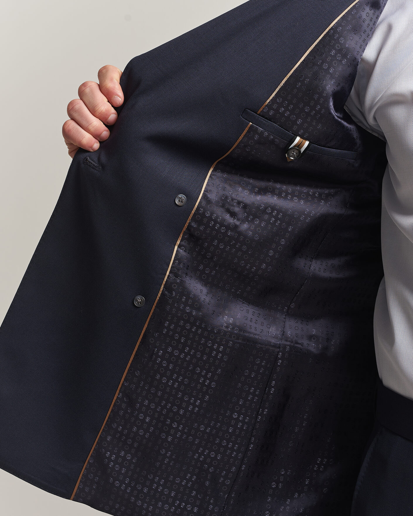 Mies | Puvut | BOSS BLACK | Huge Wool Double Breasted Suit Dark Blue