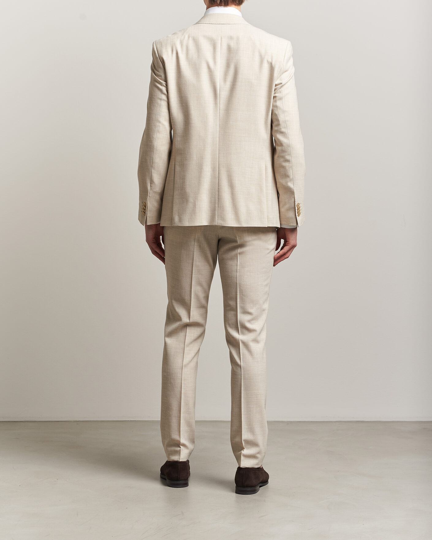 Mies | Puvut | BOSS BLACK | Huge Wool/Linen Suit Open Beige