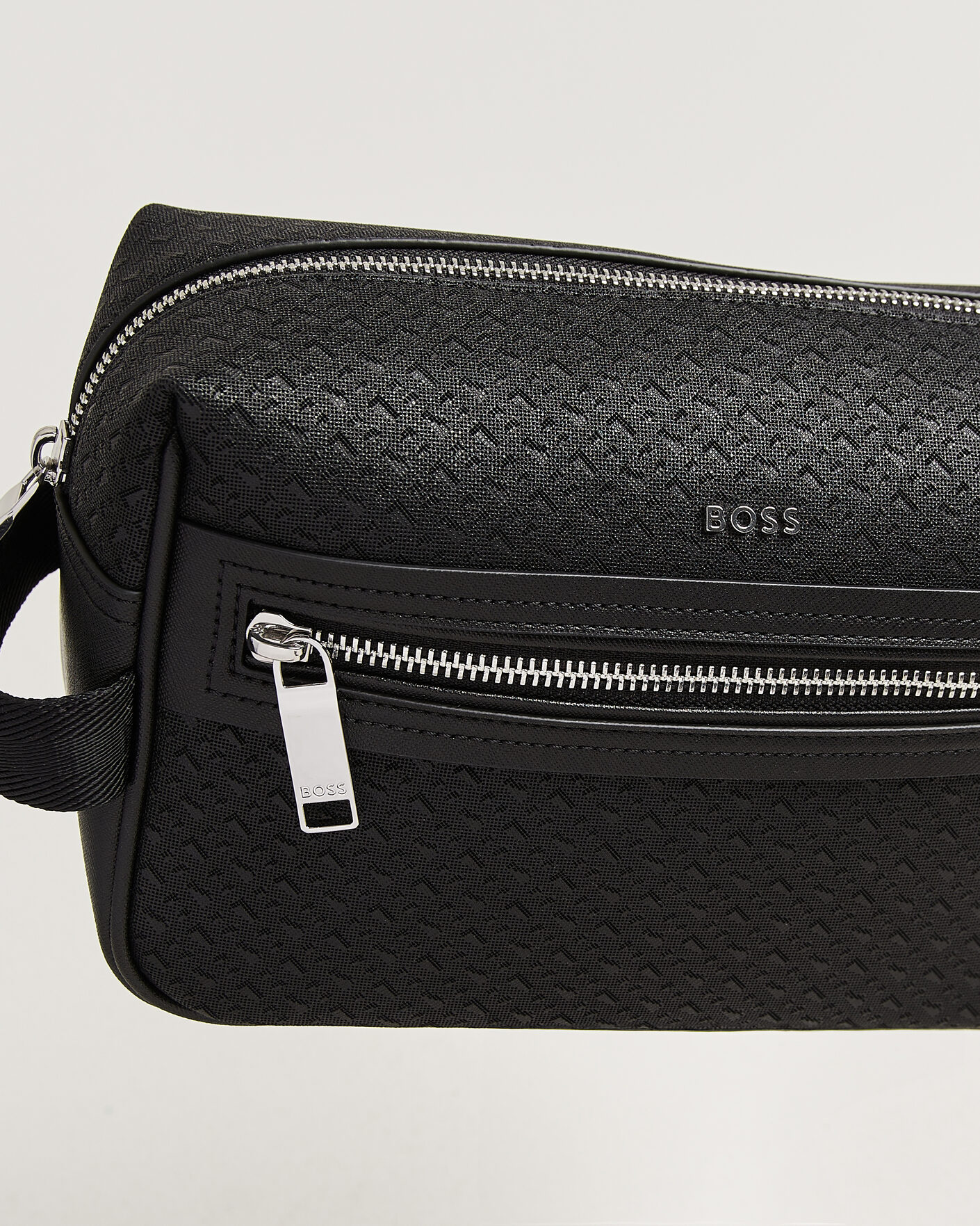 Mies | Laukut | BOSS BLACK | Daxter Monogram Leather Washbag Black
