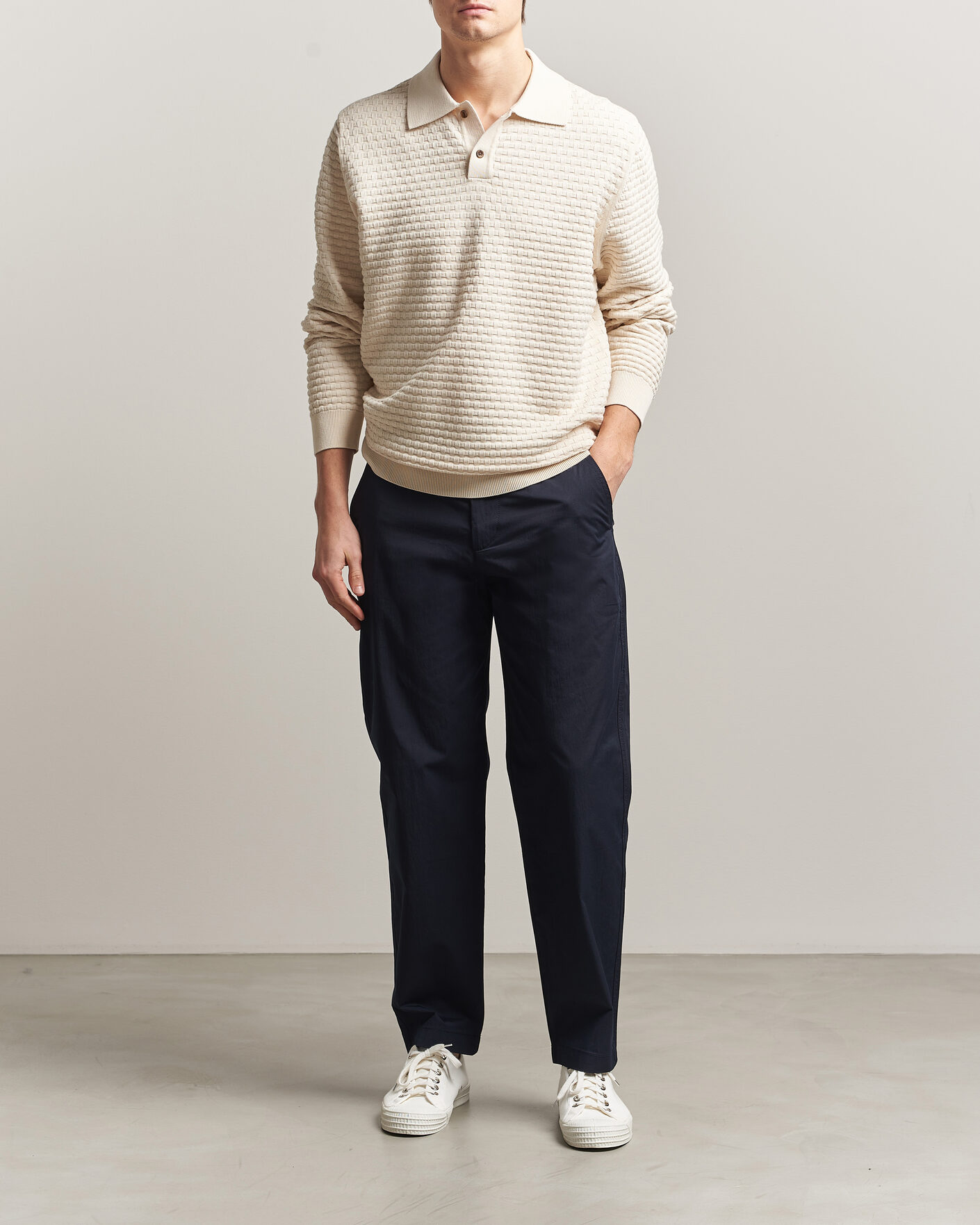 Mies | Housut | BOSS ORANGE | Cotton Chinos Dark Blue