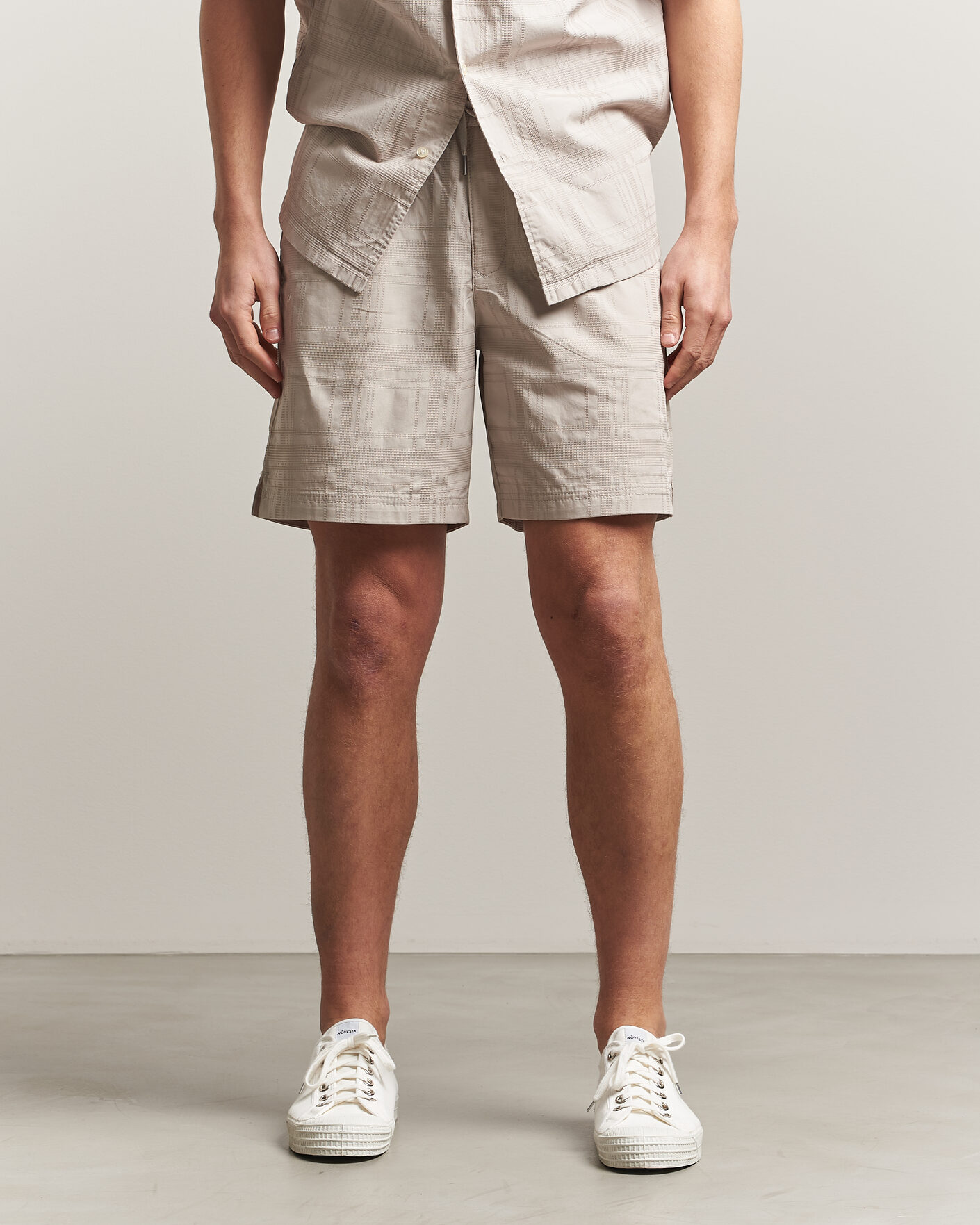Mies | Shortsit | BOSS ORANGE | Sandrew Cotton Drawstring Shorts Open Grey