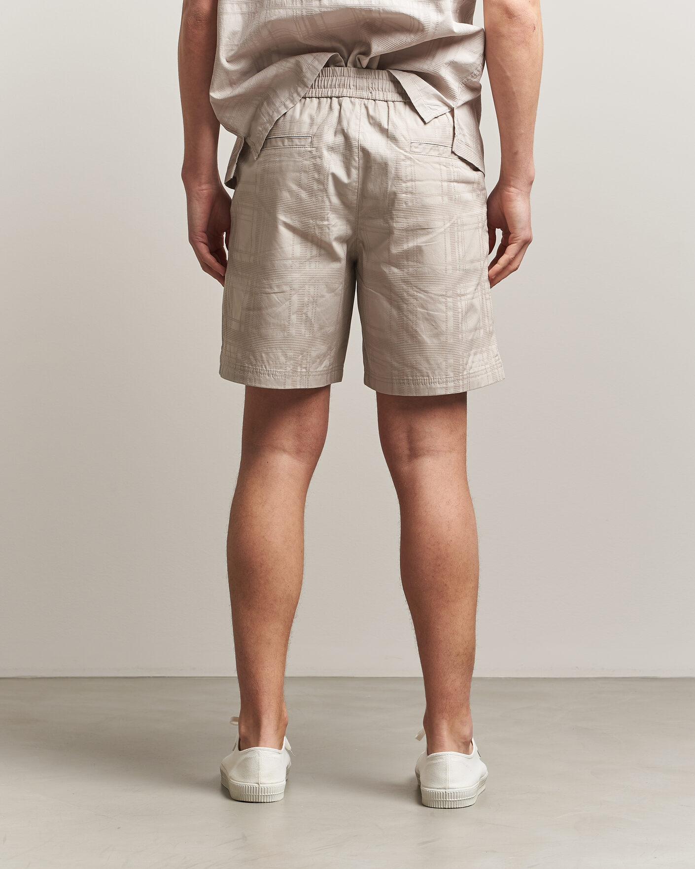 Mies | Shortsit | BOSS ORANGE | Sandrew Cotton Drawstring Shorts Open Grey