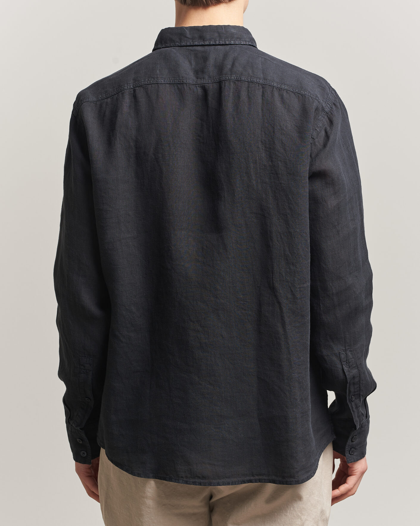 Mies | Kauluspaidat | BOSS ORANGE | Relegant Linen Shirt Black