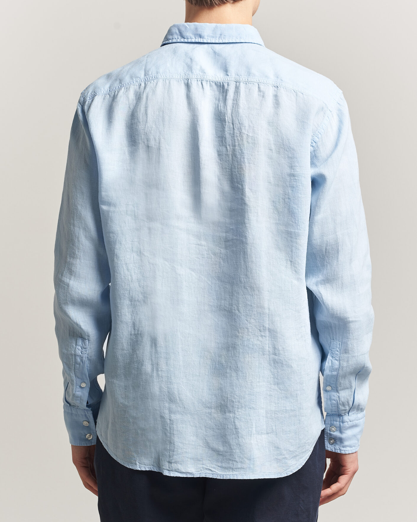 Mies | Kauluspaidat | BOSS ORANGE | Relegant Linen Shirt Light Blue