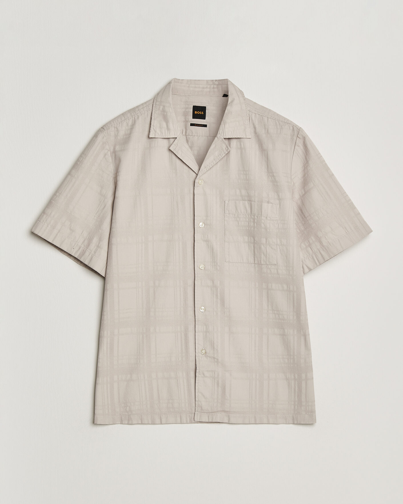 Mies | Kauluspaidat | BOSS ORANGE | Rayer Cotton Resort Shirt Beige