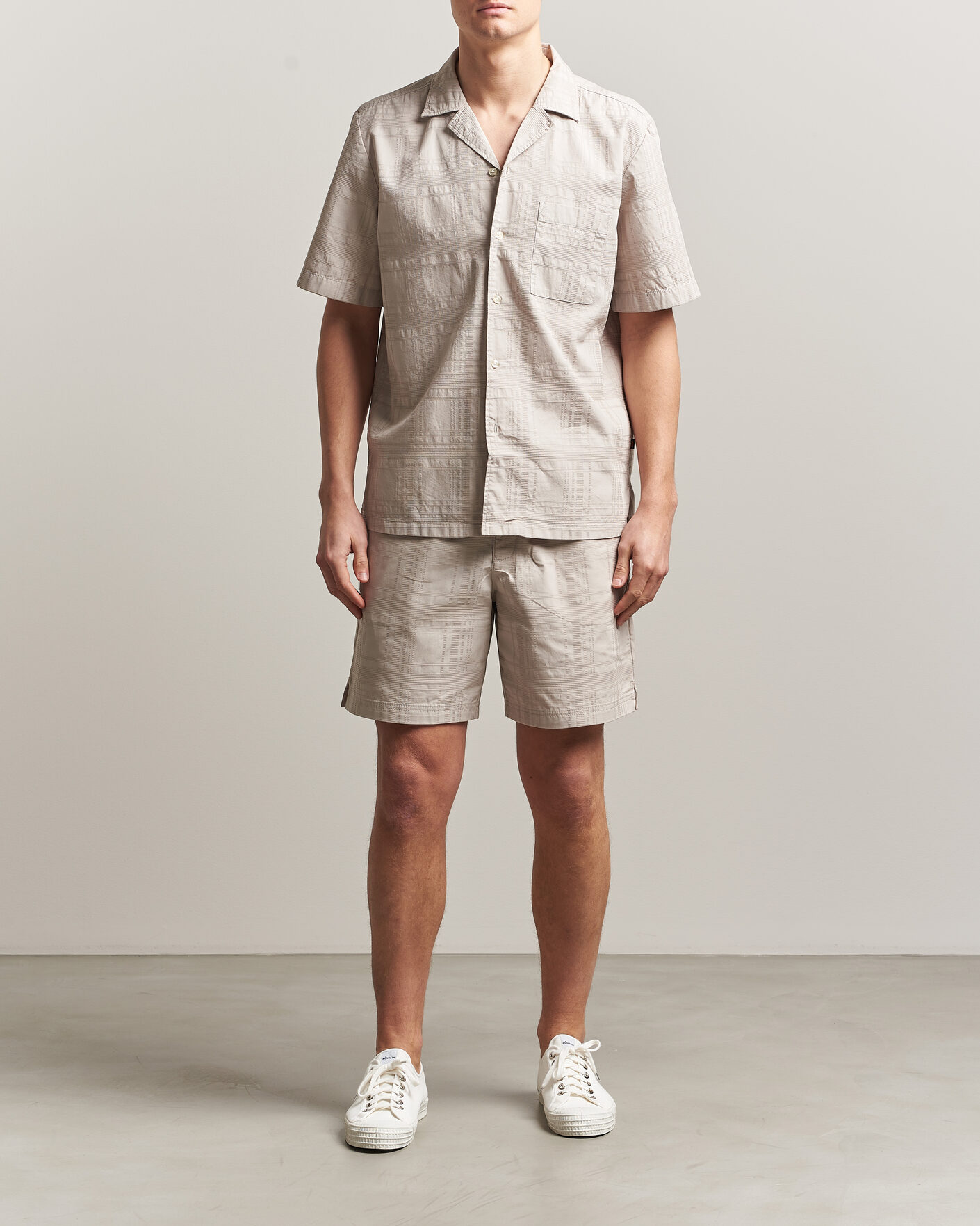 Mies | Kauluspaidat | BOSS ORANGE | Rayer Cotton Resort Shirt Beige