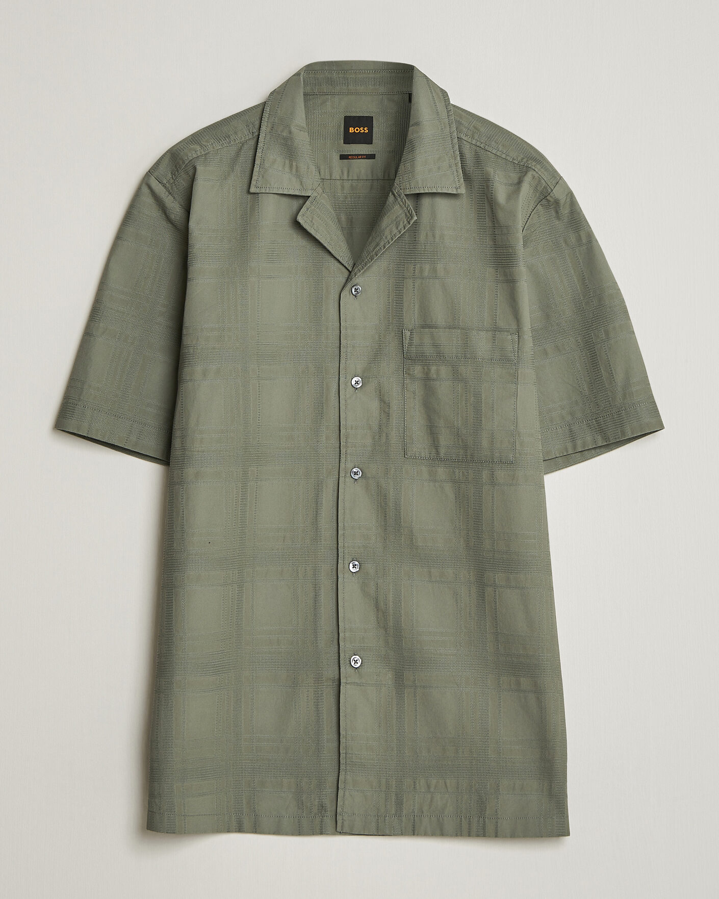 Mies | Kauluspaidat | BOSS ORANGE | Rayer Cotton Resort Shirt Open Grey