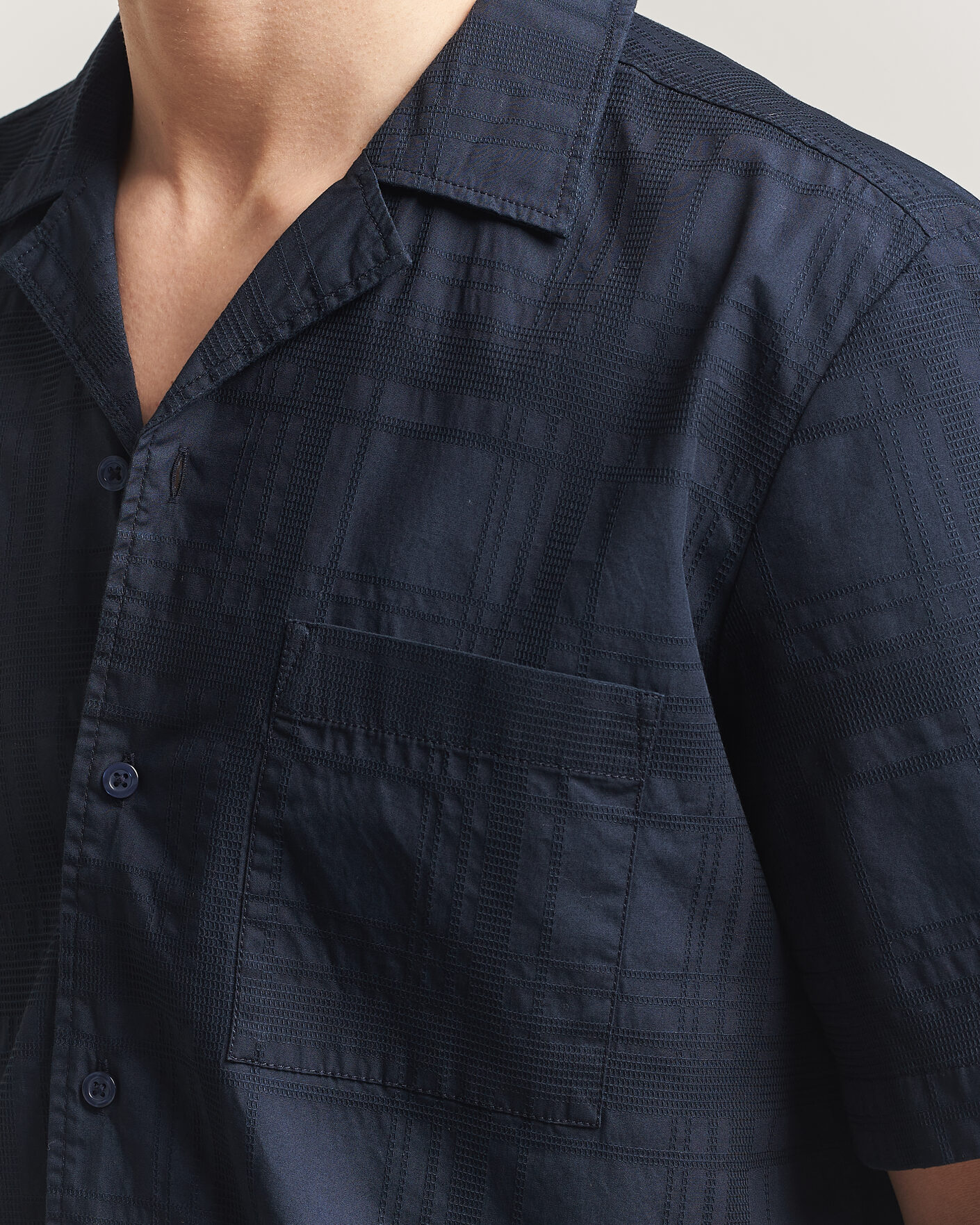 Mies | Kauluspaidat | BOSS ORANGE | Rayer Cotton Resort Shirt Dark Blue