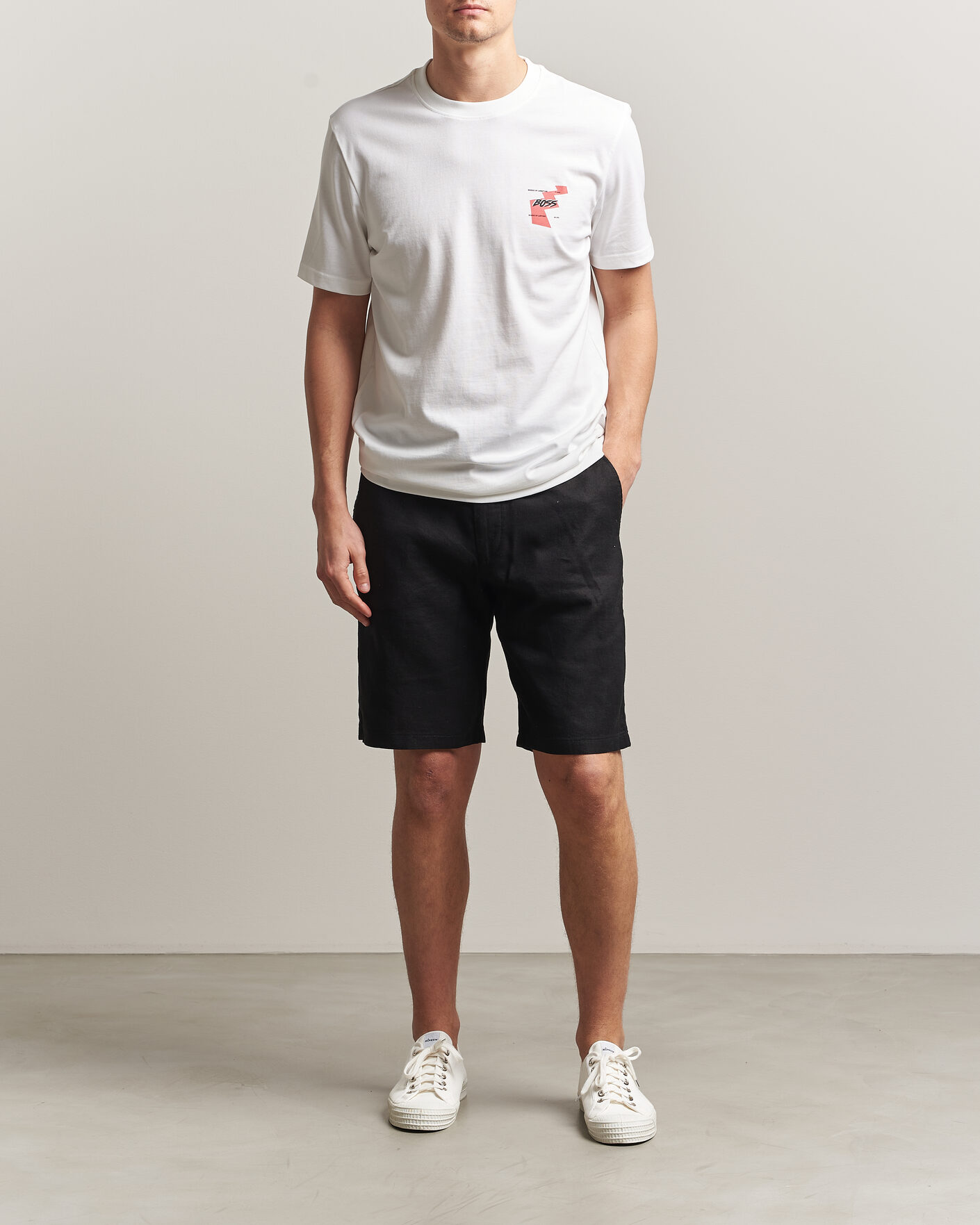 Mies | T-paidat | BOSS ORANGE | Movement Printed Crew Neck T-Shirt Natural