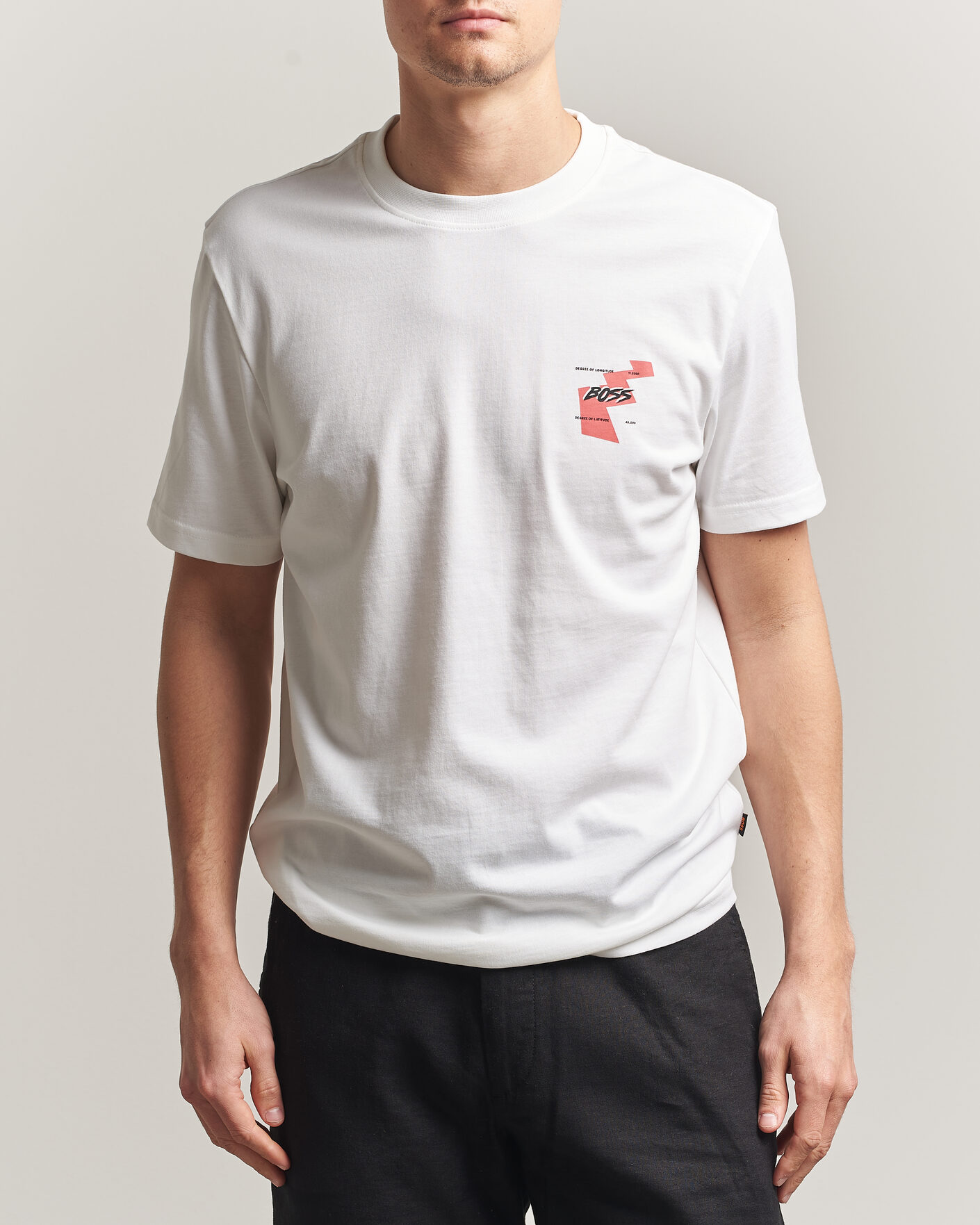 Mies | T-paidat | BOSS ORANGE | Movement Printed Crew Neck T-Shirt Natural