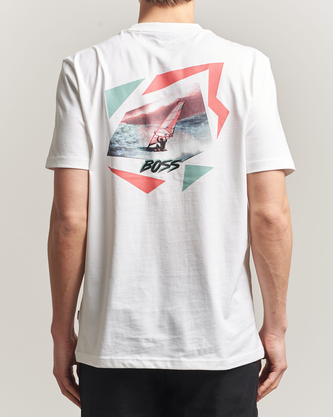 Mies | T-paidat | BOSS ORANGE | Movement Printed Crew Neck T-Shirt Natural