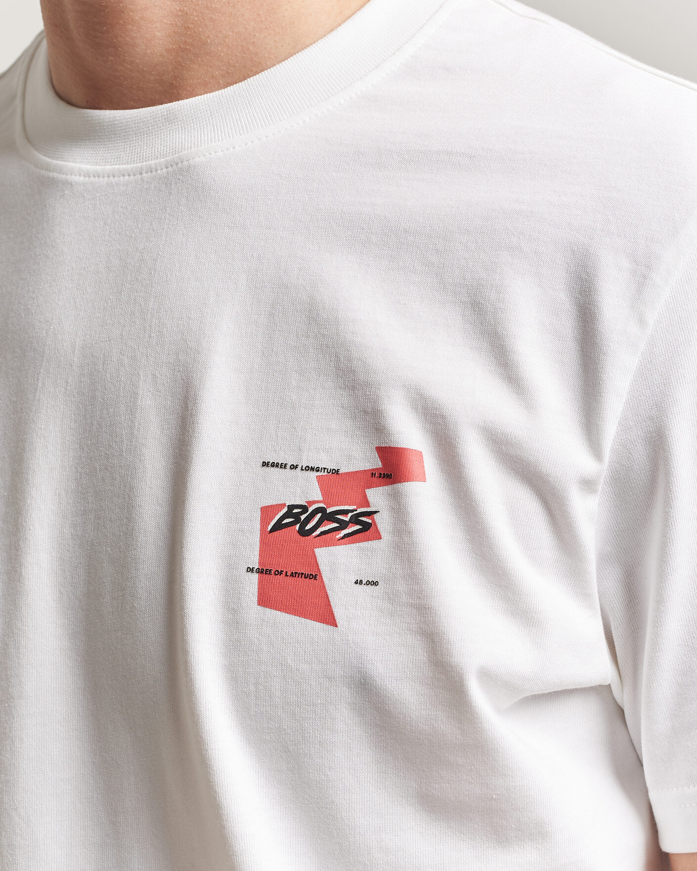 Mies | T-paidat | BOSS ORANGE | Movement Printed Crew Neck T-Shirt Natural