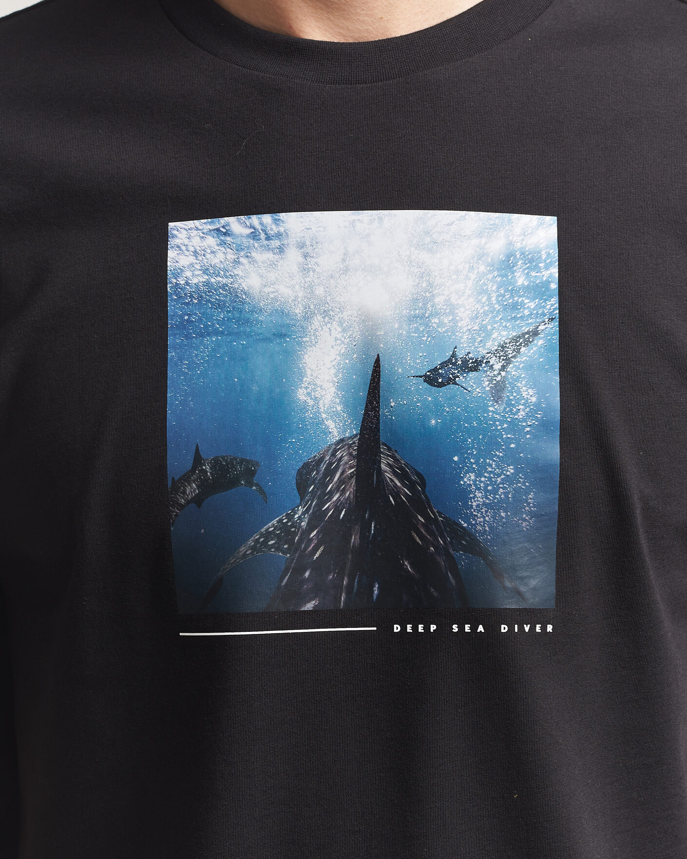 Mies | T-paidat | BOSS ORANGE | Creature Printed Crew Neck T-Shirt Black