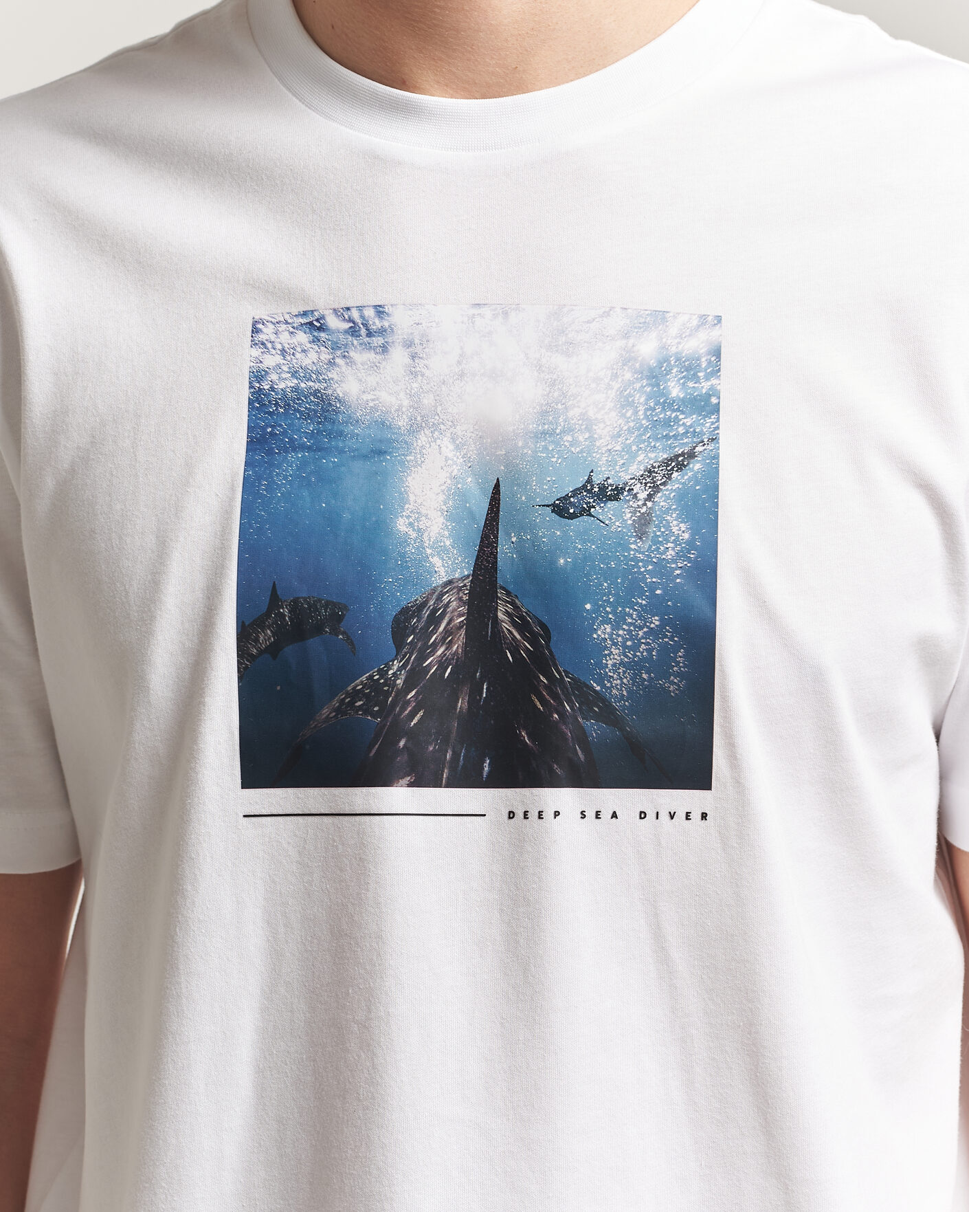 Mies | T-paidat | BOSS ORANGE | Creature Printed Crew Neck T-Shirt Natural