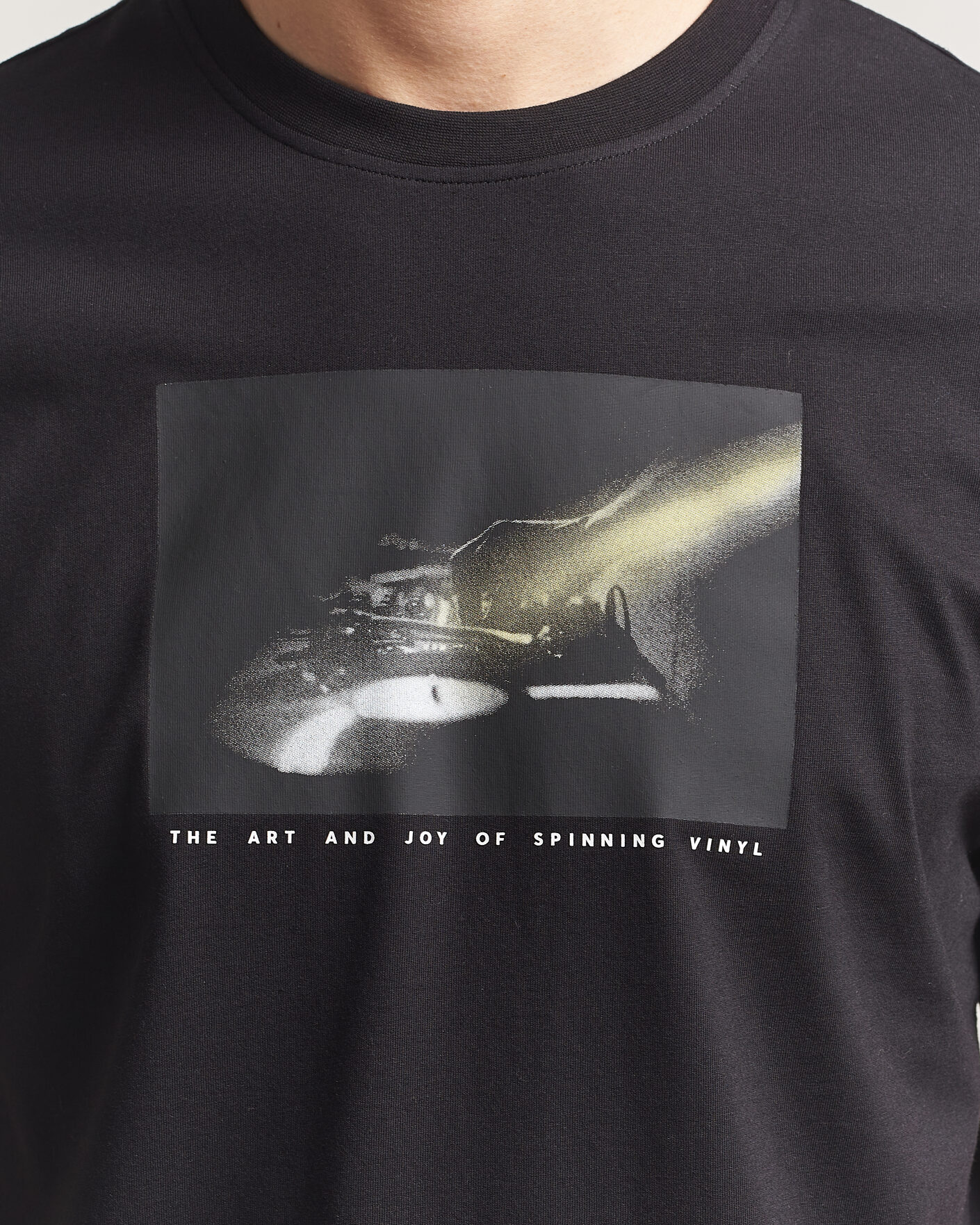 Mies | T-paidat | BOSS ORANGE | DJ Printed Crew Neck T-Shirt Black