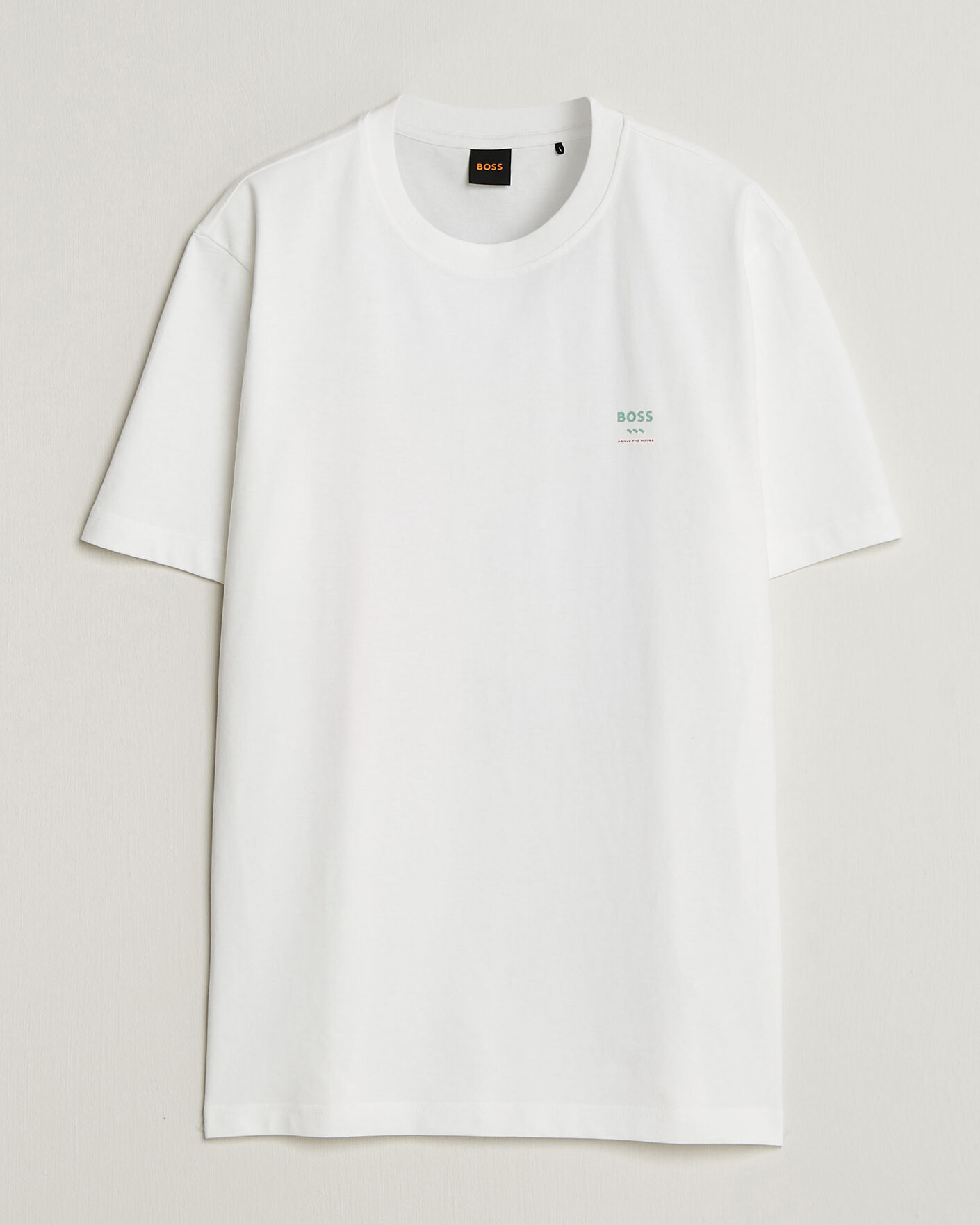 Mies | T-paidat | BOSS ORANGE | Groove Printed Crew Neck T-Shirt White